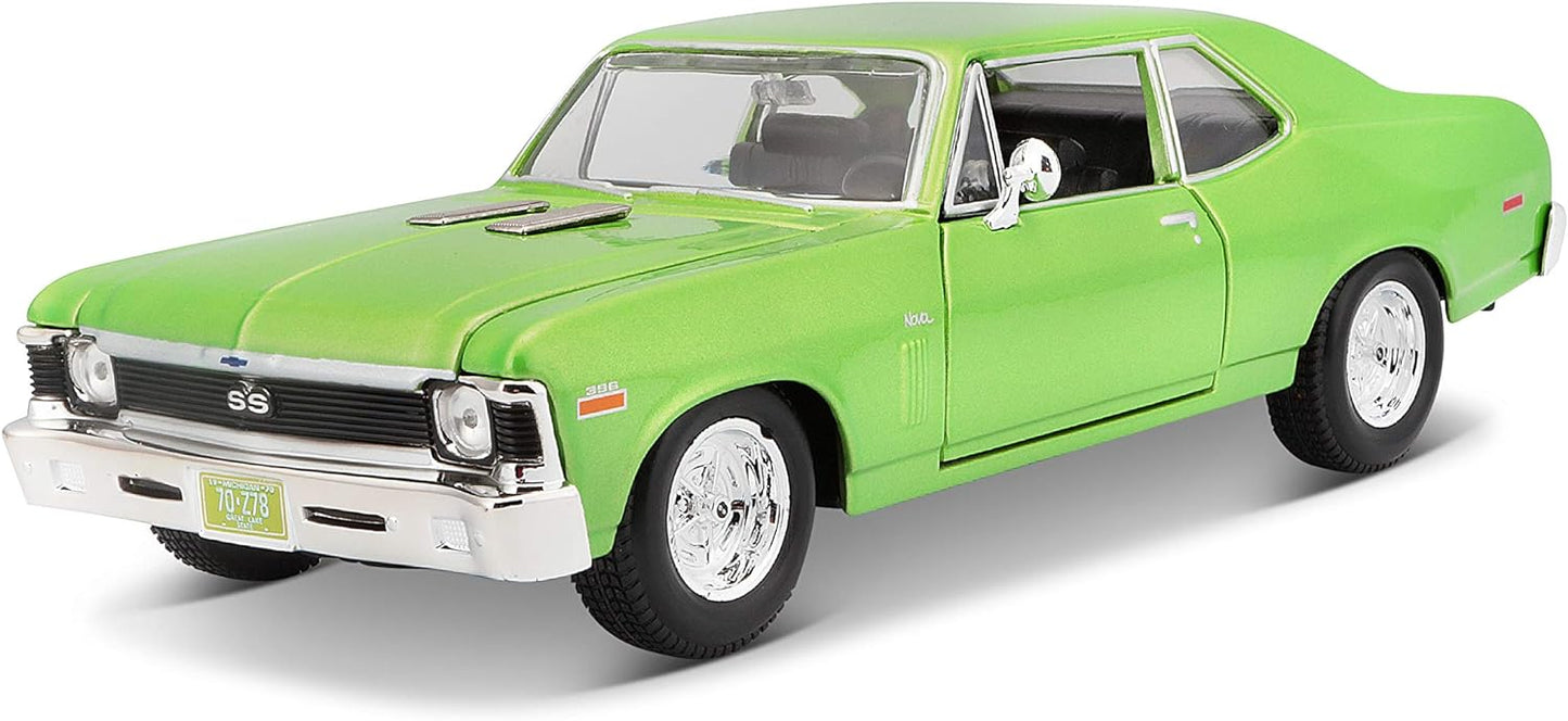 Maisto 1:24 Scale 1970 Chevrolet Nova SS Diecast Vehicle (Colors May Vary) , Green