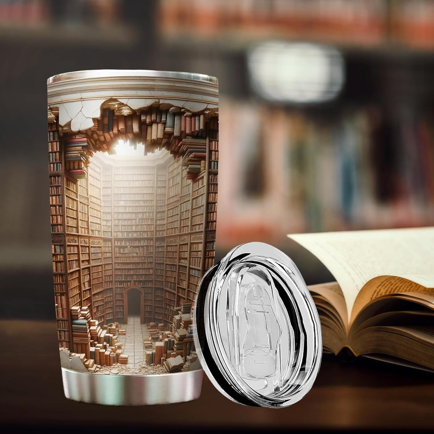 2IMT Bookshelf Mug Book Lovers Gifts For Books Lovers Women Bookshelf Tumbler - Books Coffee Mug Bookish Gifts For Readers Librarian Gift For Men Library Tumbler 20Oz Reading Lovers Gift For Women