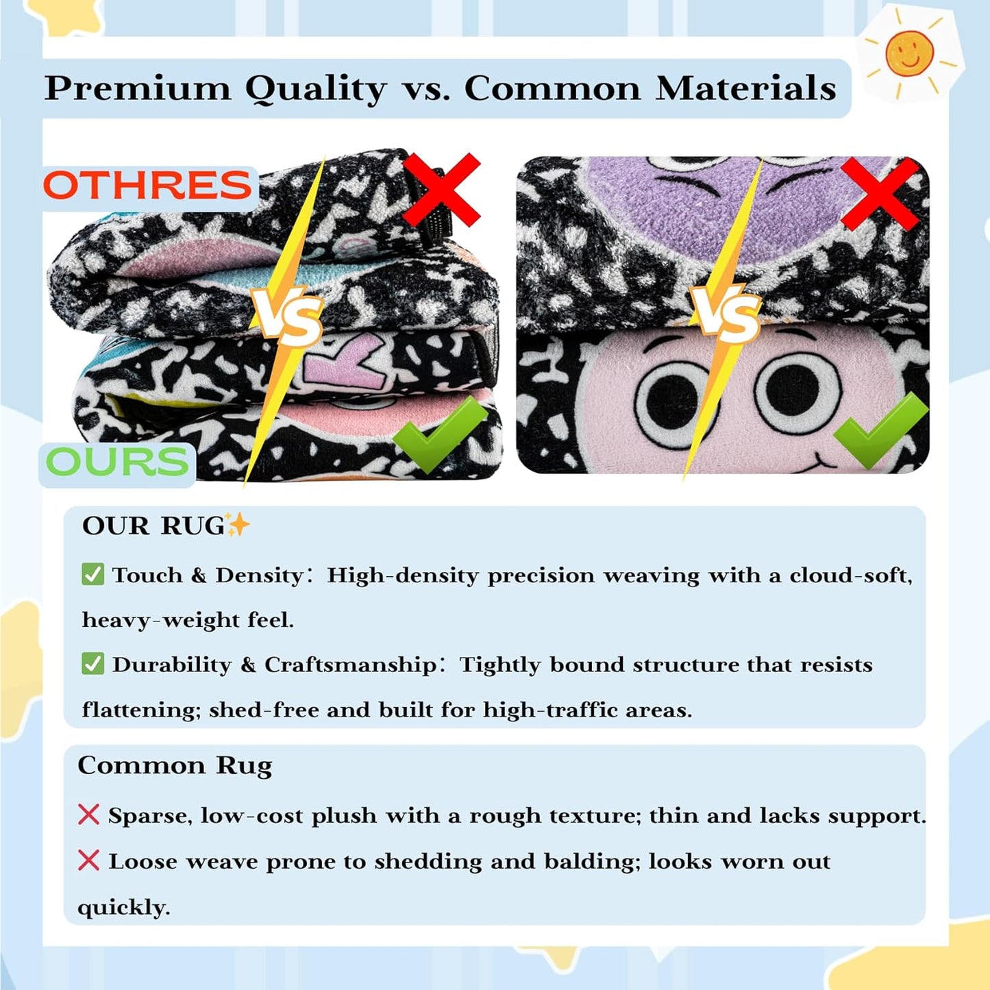 4x3.3FT Composition Notebook Calm Down Classroom Rug Playroom Rug with Emotion Faces Chart Soft Anti-Skid Floor Mat for School Preschool Daycare Bedroom Mental Health Social-Emotional Learning Decor
