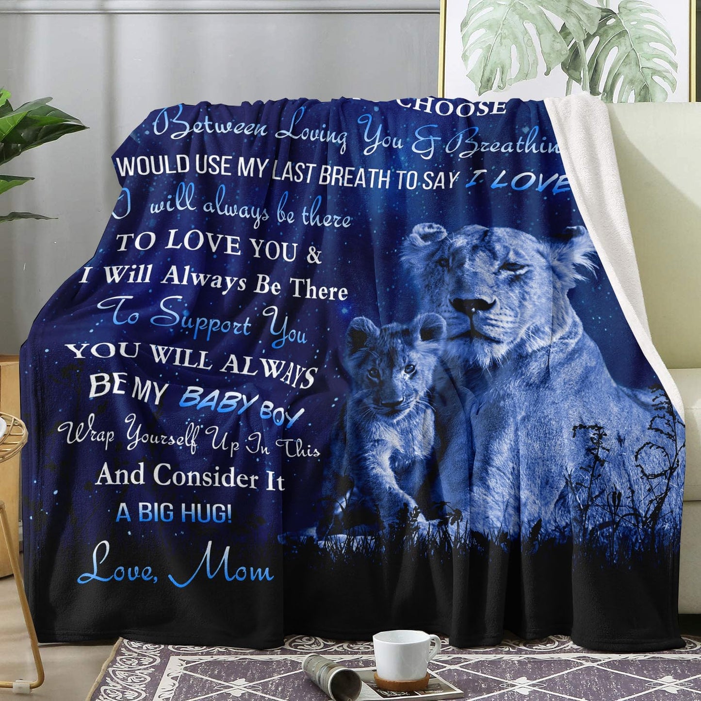 Son Gifts Blanket 60"X 50" - to My Son - Son Gifts from Mom - Funny Gifts for Son Blanket - Best Birthday Gift Ideas for Son - Gifts for Grown Son - Son Gift from Mother Blankets for Christmas