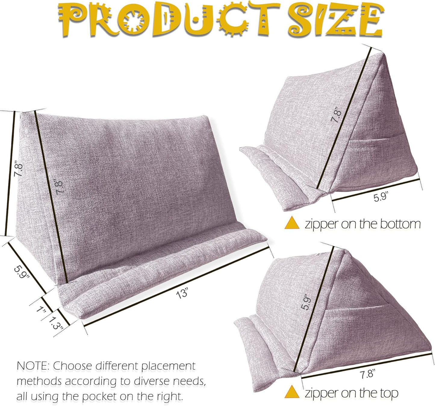 Book Pillow for Reading in Bed, Soft Holder for Lap Reader Accessories Ipads/Tablet Stand for Bedside Kitchen Desk for Hands Free, Portable Travel Pillow Cushion, Mauve Shadows