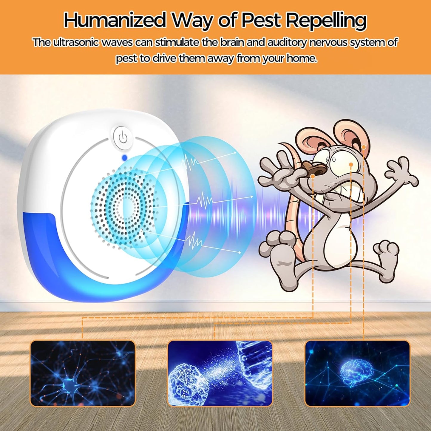 2026 Upgraded Ultrasonic Pest Repellent Indoor Insect Repeller, Pest Control for Roach, Rodent, Mouse, Bugs, Mosquito, Mice, Spider, Ant, Rodent Repellent Ultrasonic Plug in 2 Mode (6)