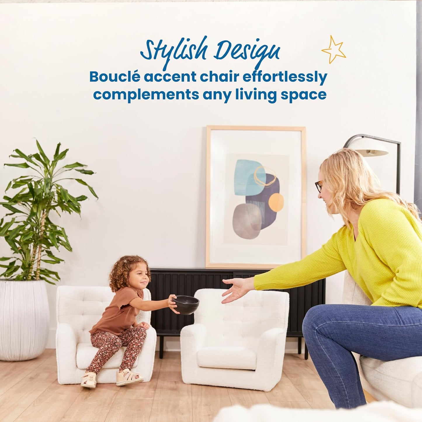 ECR4Kids Mila Arm Chair, Kids Furniture, White