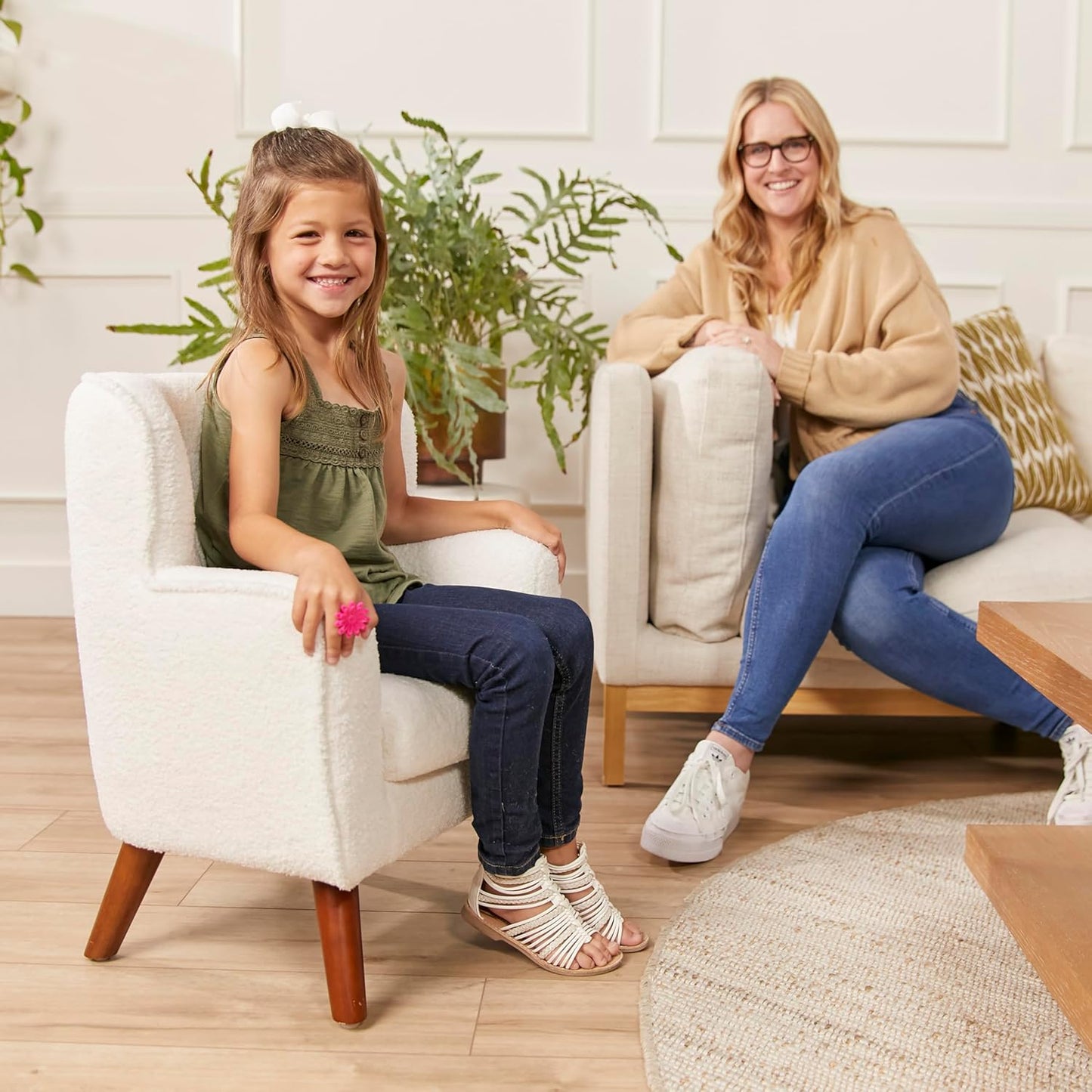 ECR4Kids Mila Arm Chair, Kids Furniture, White