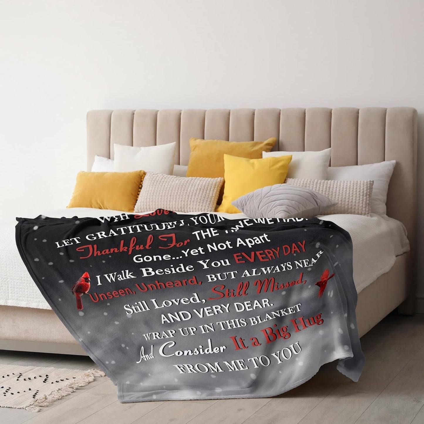 Xutapy Sympathy Gifts for Loss of Loved One, Memorial/Bereavement/Grief/Condolences Gifts for Loss of Mom Dad, Condolences/Funeral Present, Hug from Heaven Blanket 60’’X50’’