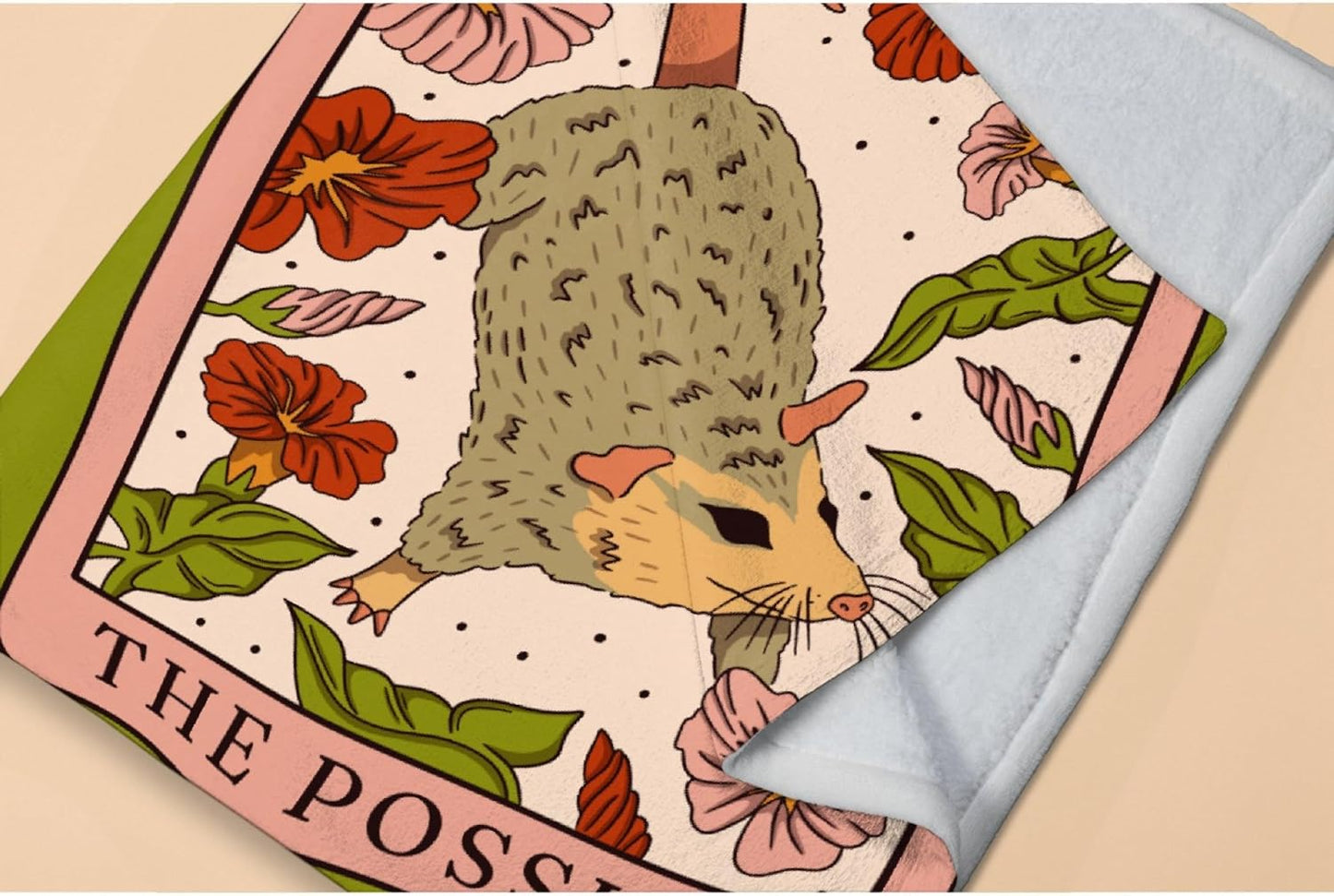 Possum Blanket Gifts for Possum Lover 40 x 50 Inch for Kid,Possum Possum Fannel Fleece Throw Blanket Super Soft Throws Blanket for Bed Couch Sofa