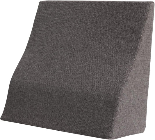 Triangle Memory Foam Pillow Surgery Relaxing Back Adjustable Head Support Cushion for Acid Reflux Sleeping Reading Leg Elevation Snoring (Colour: Dark Gray Size: 50 x 45 x 20 cm)