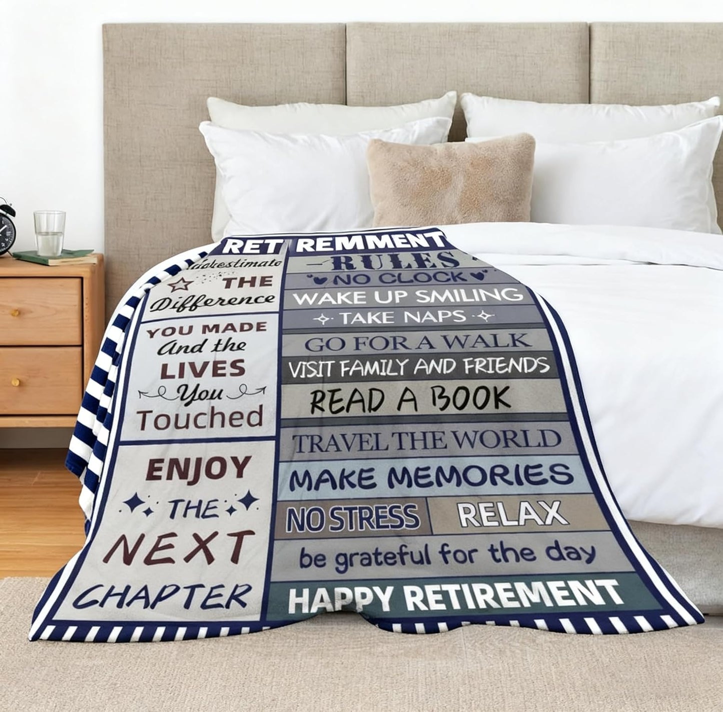 Retirement Gift for Men, Best Gifts for Retirement Men, Happy Retirement Gifts Ideas, Funny Farewell Presents for Coworker/Teacher/Dad, Retirement Party Decorations Blanket 50"X60" (Blue, 50"x60")