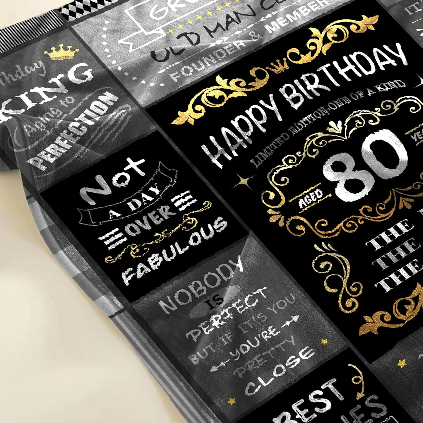 80th Birthday Gifts for Men,Gifts for 80 Year Old Man,80 Year Old Birthday Gifts for Men,80th Birthday Decorations,Birthday Gifts for 80 Years Old Man Blanket 50"X60"