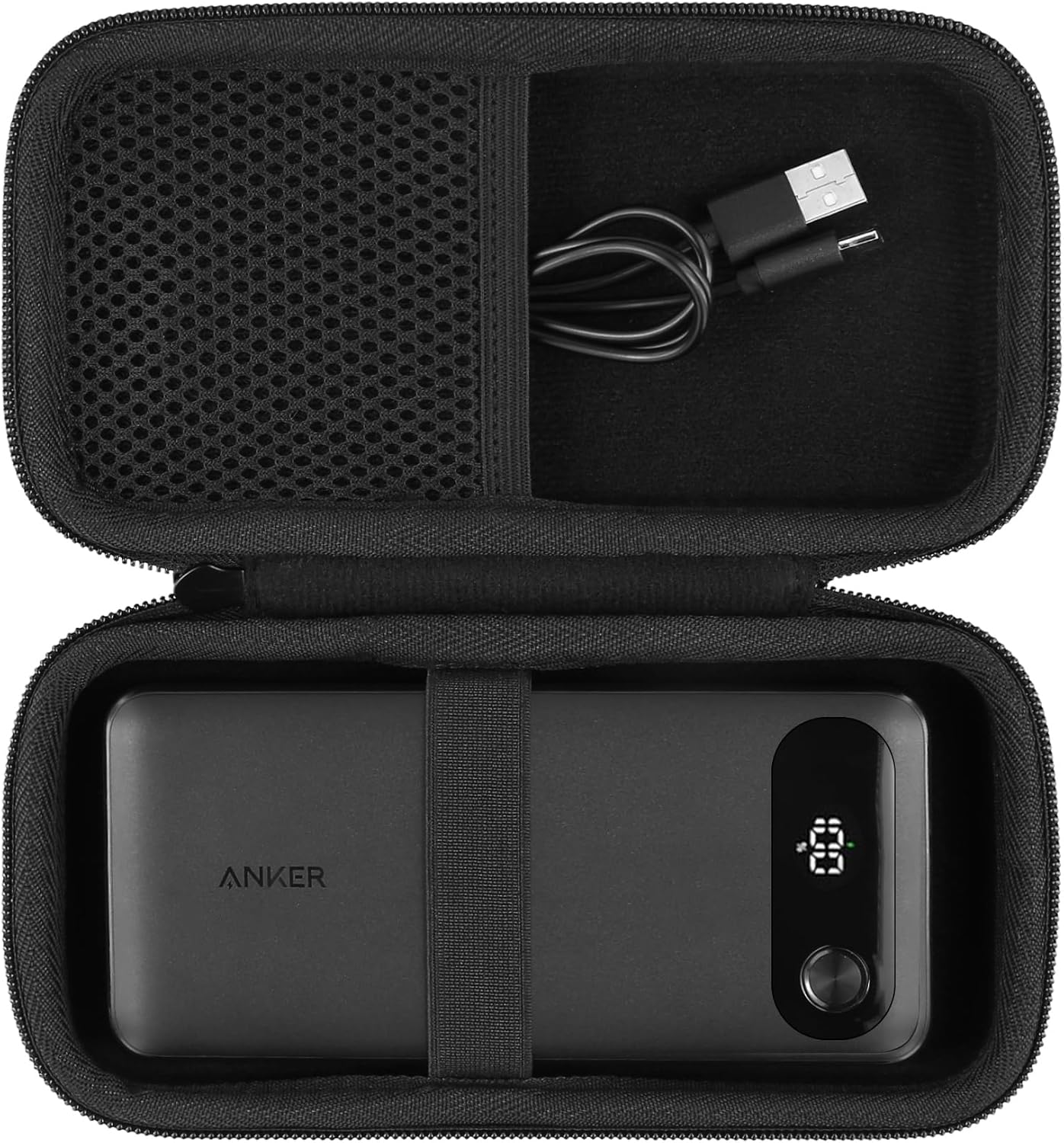 khanka Hard Travel Case Replacement for Anker Power Bank, 20,000mAh Portable Charger,Case Only.(Black)