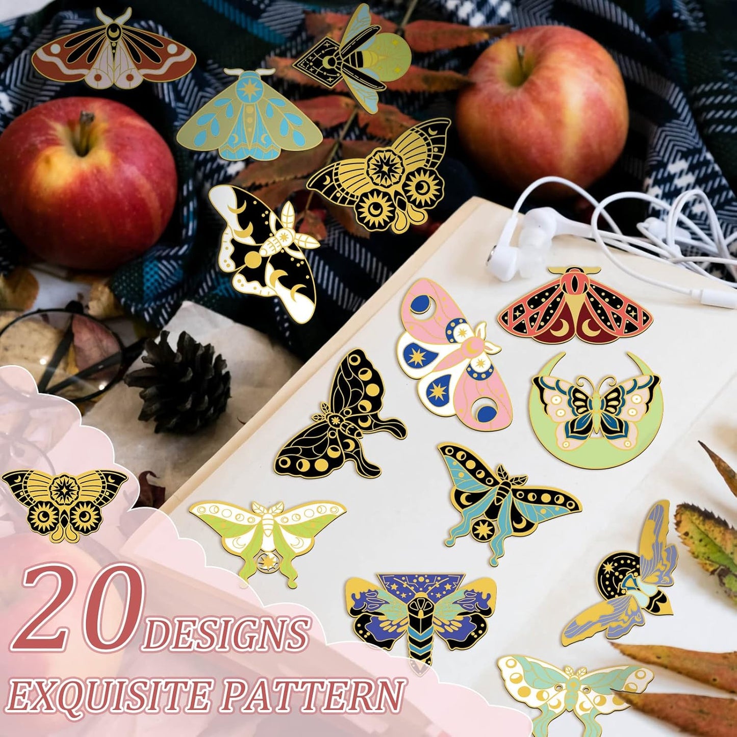TaoBary 40 Pieces Butterfly Magnetic Bookmarks Cute Magnet Page Markers Bulk Foldable Page Clips for School Students Teachers, Book Lovers, Classroom Gifts, Women Office Reading(Vivid)