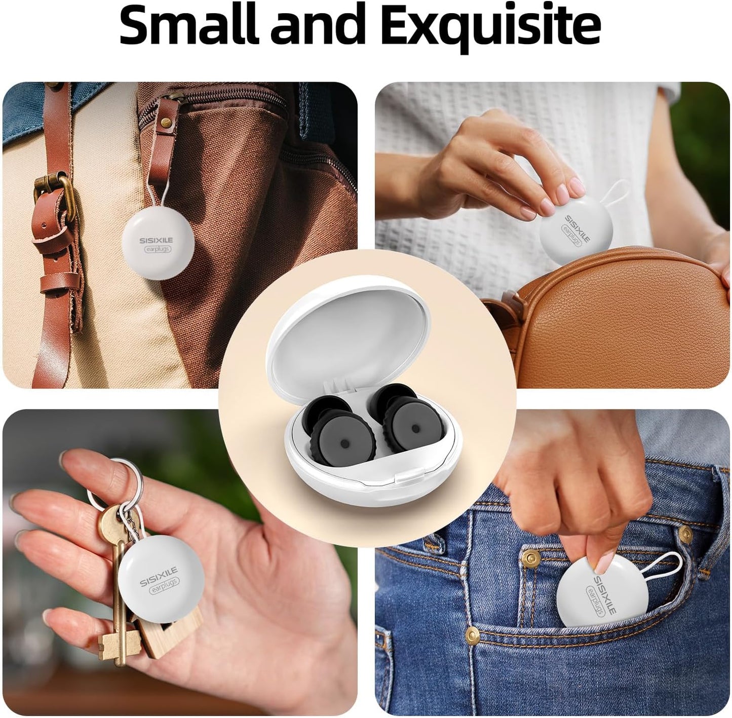 Noise Cancelling Earplugs 2 Pairs for Sleeping, Travel, Office - Soft Silicone Earplugs, 35dB Noise Reduction, Comfortable, Reusable, Multiple Sizes XS/S/M/L for Snoring, Focus & Study - Black & Pink