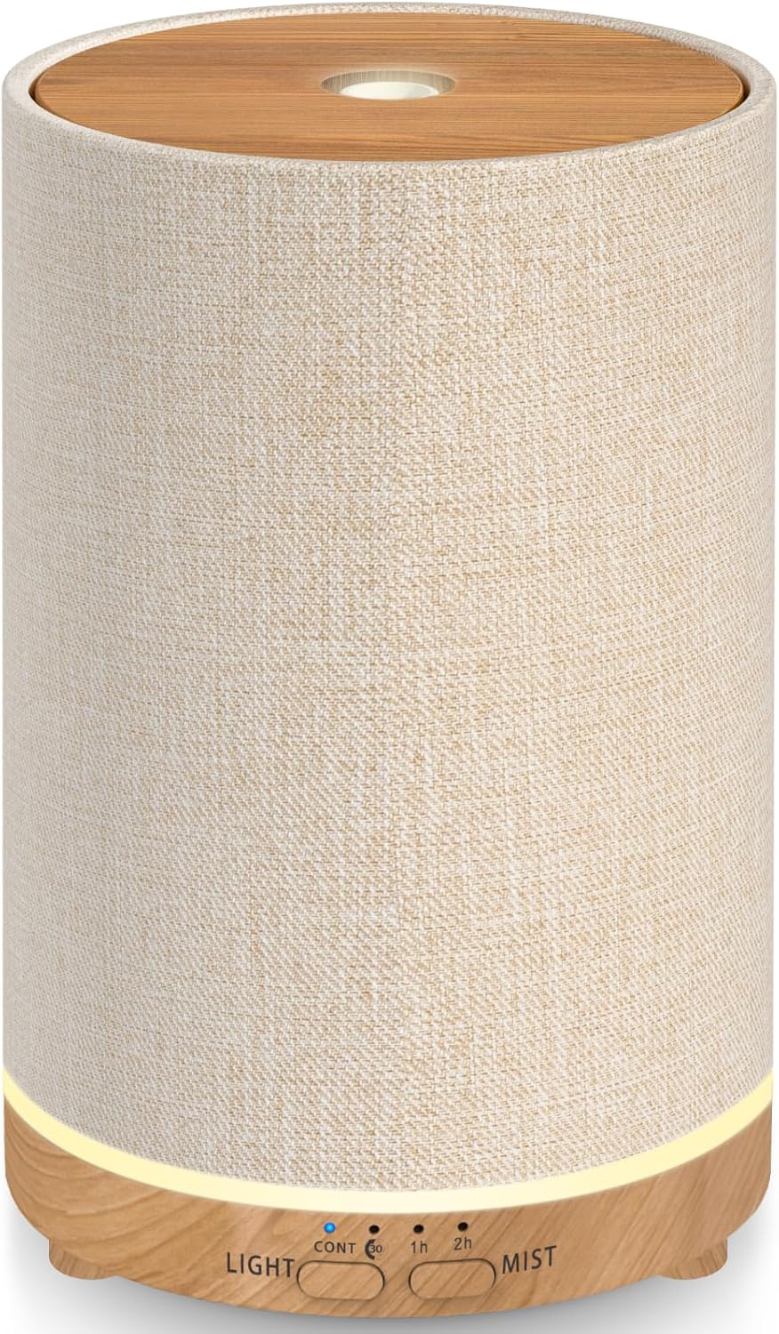 URPOWER 100ML Essential Oil Diffusers for Home with Linen Cover 7 Color Changing Lights, Timer & Auto-Off Scent Diffuser Oil Machine Humidifier Aromatherapy Air Diffusers for Bedroom, Office