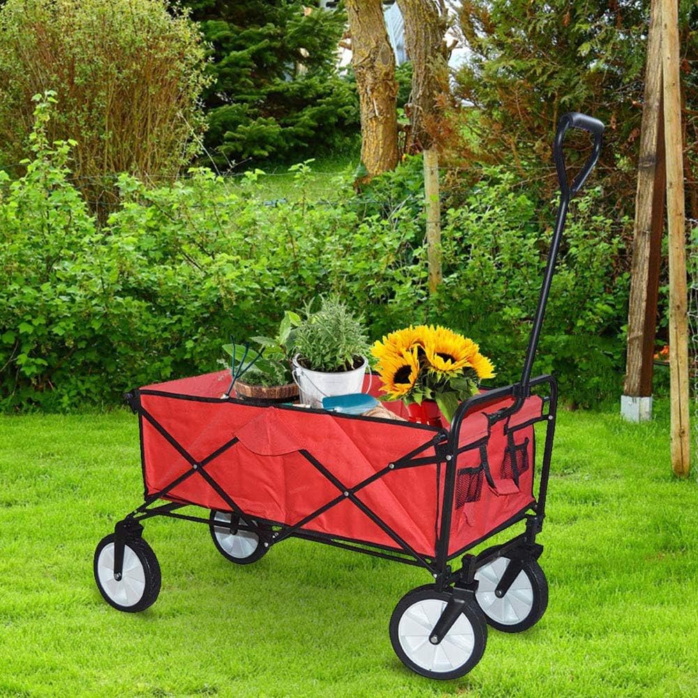 Garden Cart Trolley,Foldable Pull Wagon Hand Folding Trolley Hand Cart for Outdoor Camping BBQ Gardening Shopping Beach(C)(C)/D