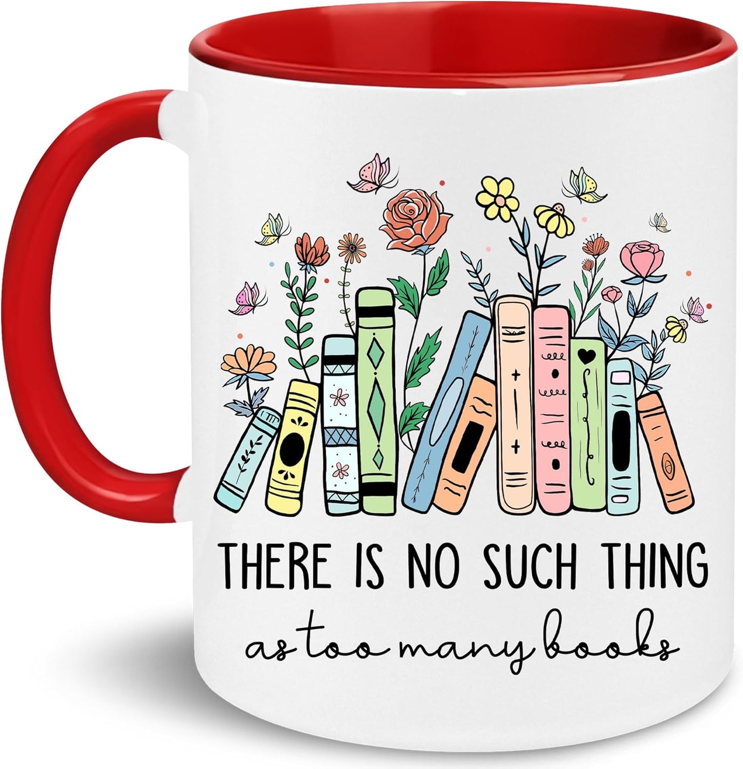 Gift For Book Lover - Books Coffee Mug - Book Lovers Gifts for Women - Gift For Librarian - Bookish Bookworm Cup - Reading Cup - Birthday Gifts For Reader, Writer