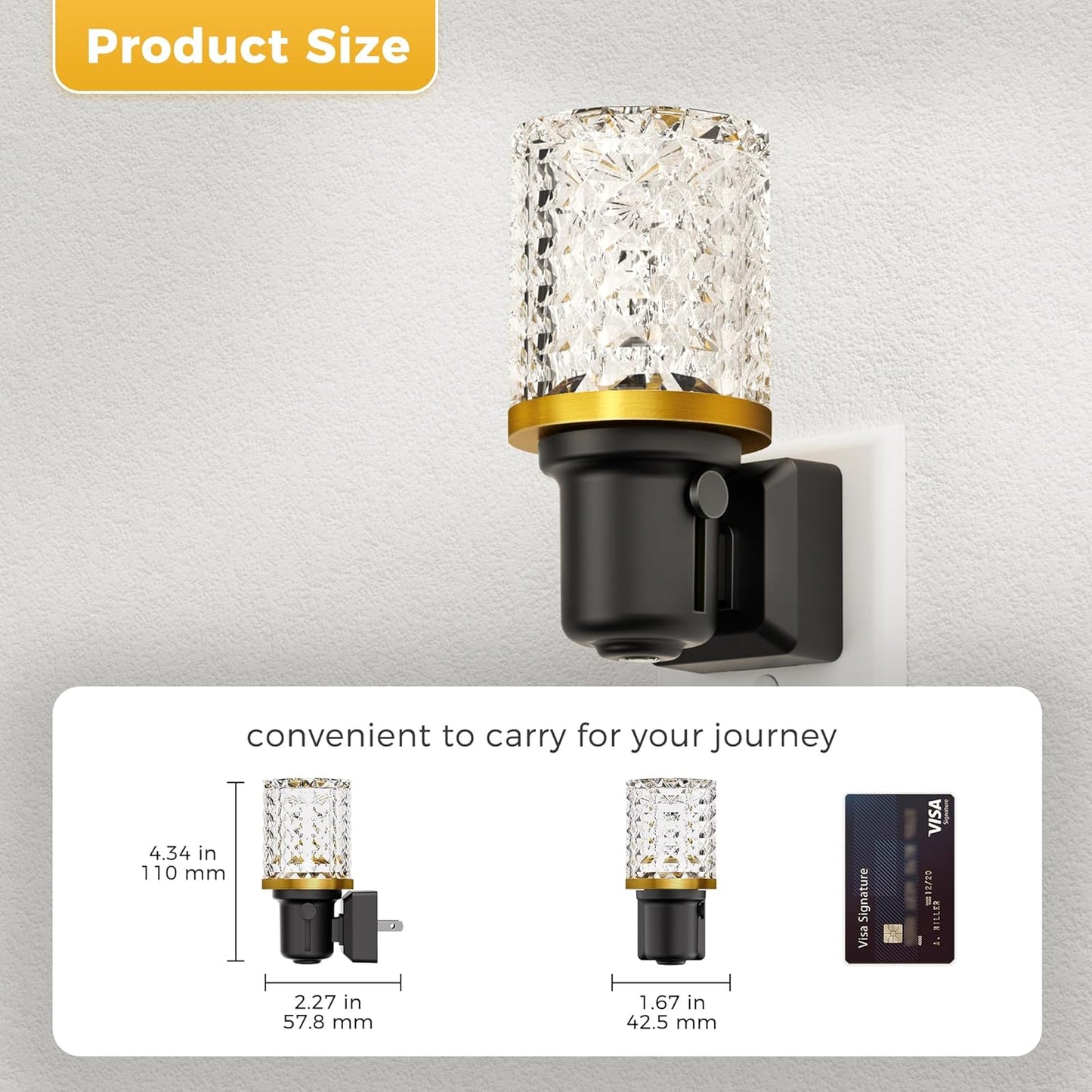 L LOHAS LED Night Light, Dimmable Night Lights Plug into Wall, Automatic Night Lights Plug in with Auto Light Sensor,Adjustable Brightness Amber LED Night Light, for Bedroom Hallway Home Decor