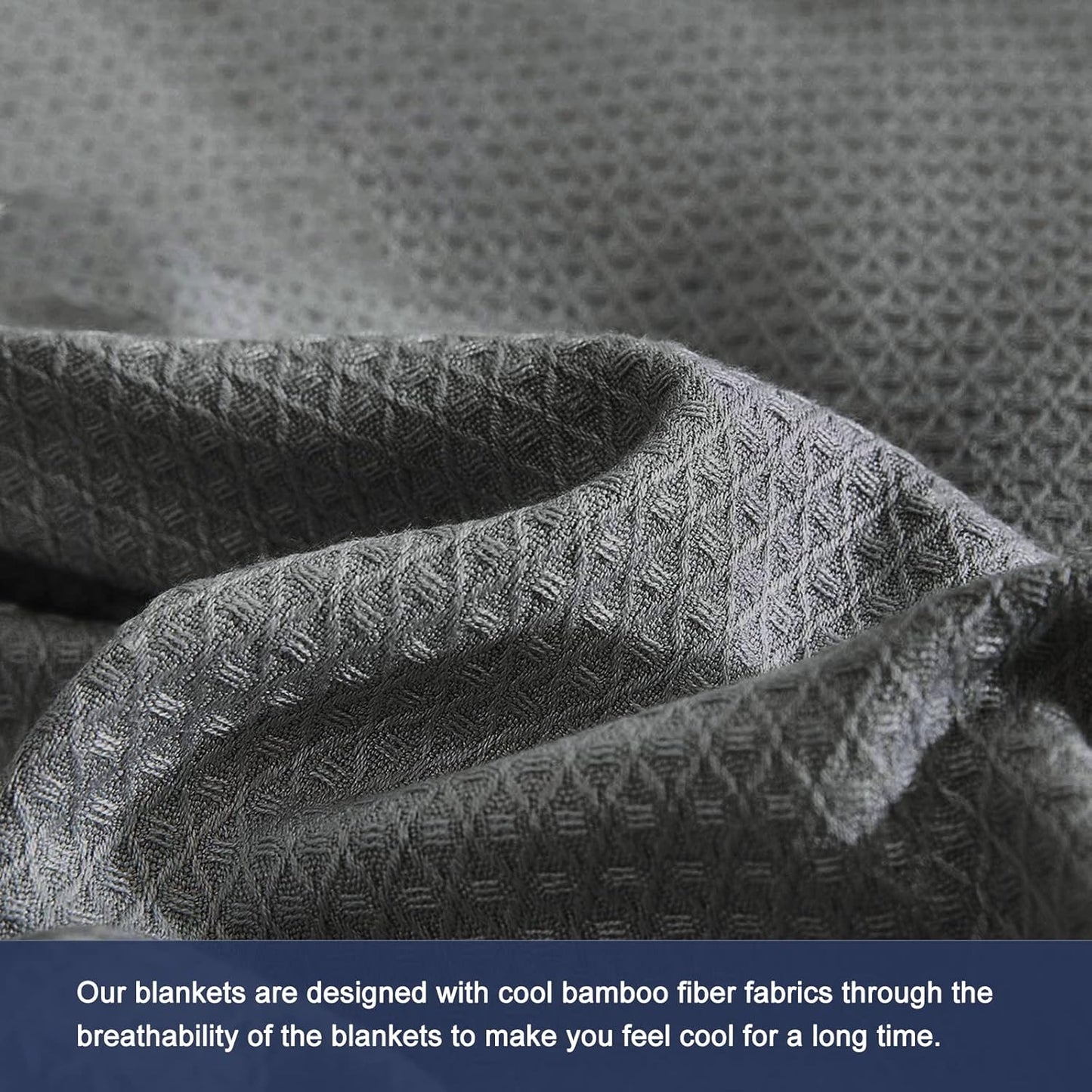 DANGTOP Cooling Blankets for Hot Sleepers, 100% Rayon Absorbs Body Heat to Keep Cool on Warm Night, Ultra-Cool Lightweight Blanket(90x108 inches, Dark Grey)