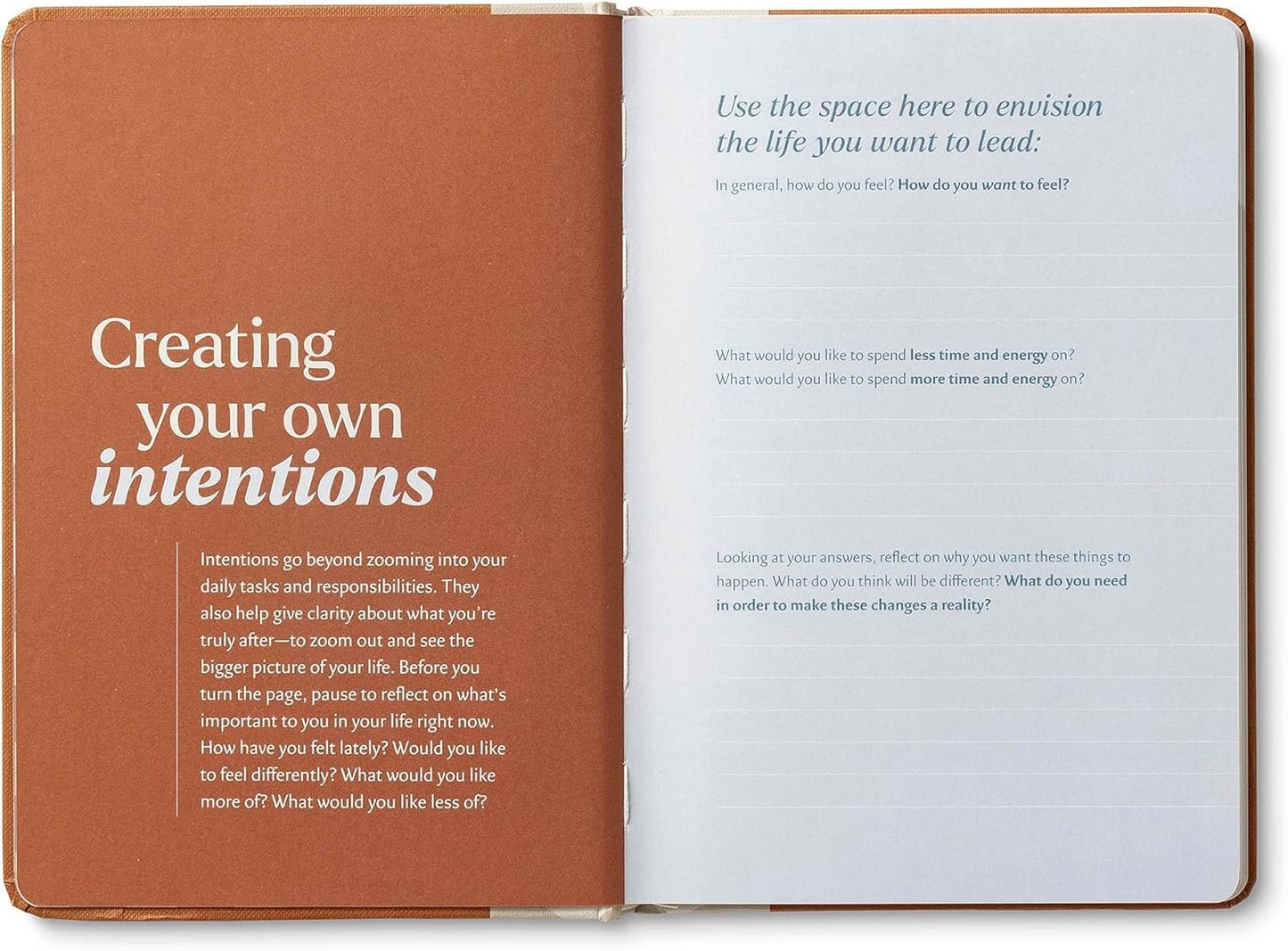 Compendium – Intention Every Day Guided Journal: A Daily Practice for Purpose and Clarity – A 5-Minute a Day Personal Growth Notebook – An Inspiring Daily Journal for Forming New Habits