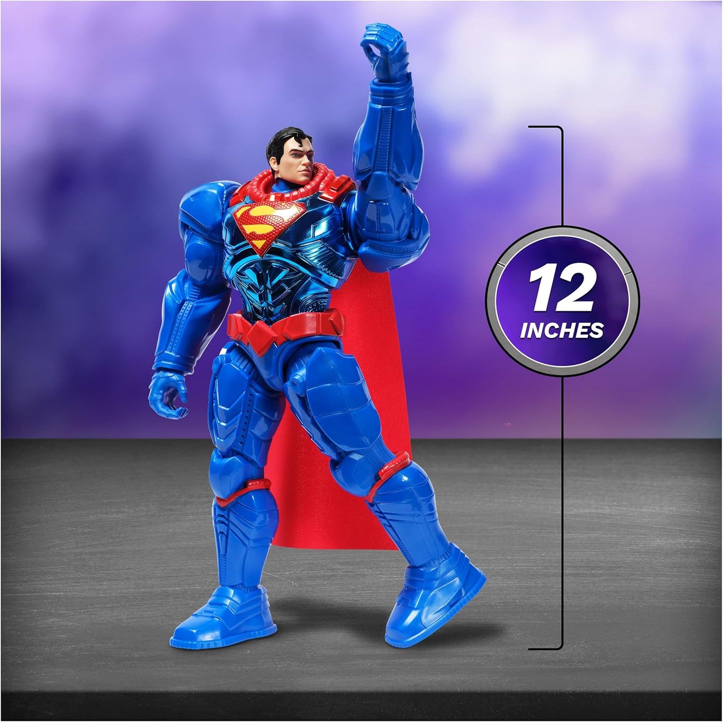 DC Comics, Metal Force Superman Action Figure, 12-Inch Extra Large Super Hero Collectible Kids Toys for Boys and Girls Ages 4 and Up