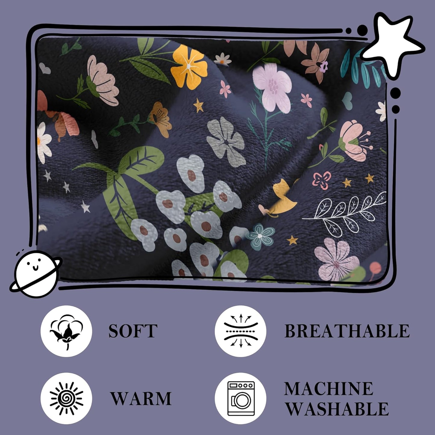 Julazy Grandma Gifts Blanket 50"X60", Best Grandmother Gift Ideas, Nanny/Granny Present for Grandma, Grandmother Birthday Gifts from Grandson/Granddaughter