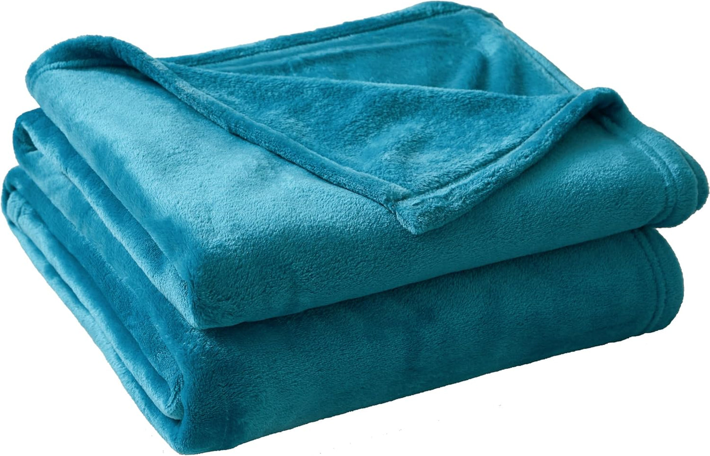 Camping Throw Blanket- Cozy Flannel Blankets for All Seasons Suitable Bed, Couch, Sofa, Movie Night, and Travel- Peacock Green 60" x 80"
