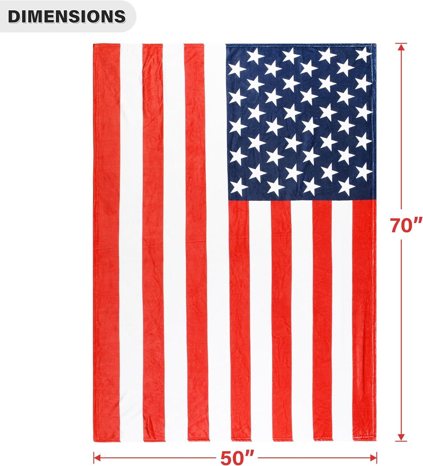 Catalonia American Flag USA Throw Blanket 50x70 Inches - Sherpa Fleece Patriotic Blanket for Bed, Couch, Sofa - USA Military Veteran Appreciation Gift