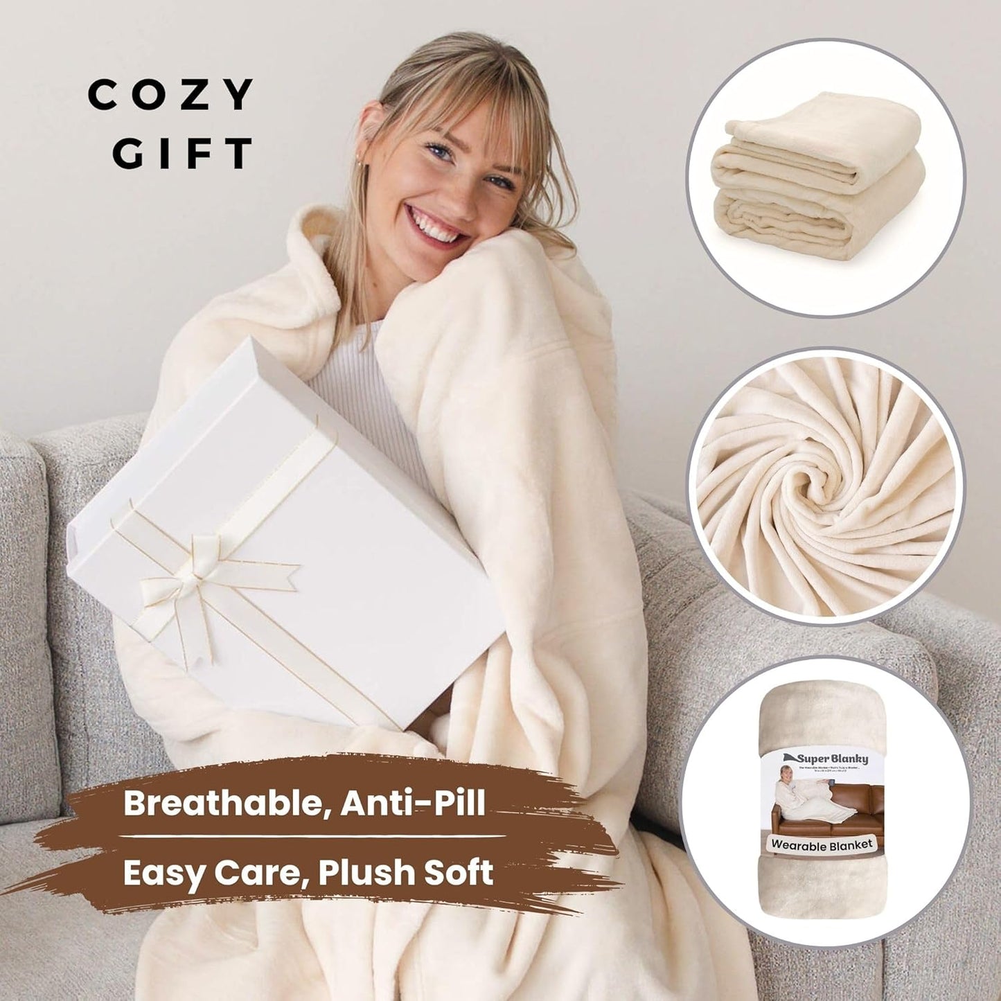 Wearable Blankets for Women, Adult Wearable Blanket Men, Mother's Day Gifts for Her, Wife Birthday Gift Ideas