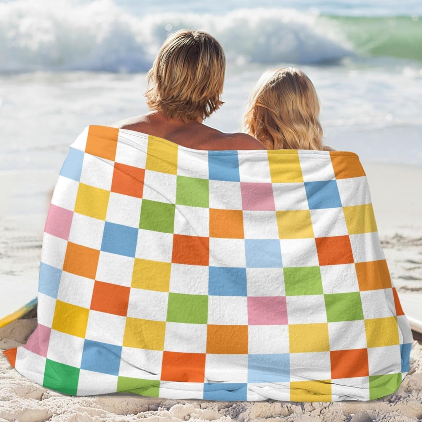 Mid Century Modern Throw Blanket for Women Men, Super Soft Unique Modern Aesthetics Checked Midcentury Home Decor Blanket Gifts for Kids Girls Adults, Warm Cozy Plush Fleece Flannel Blankets 50"x40"