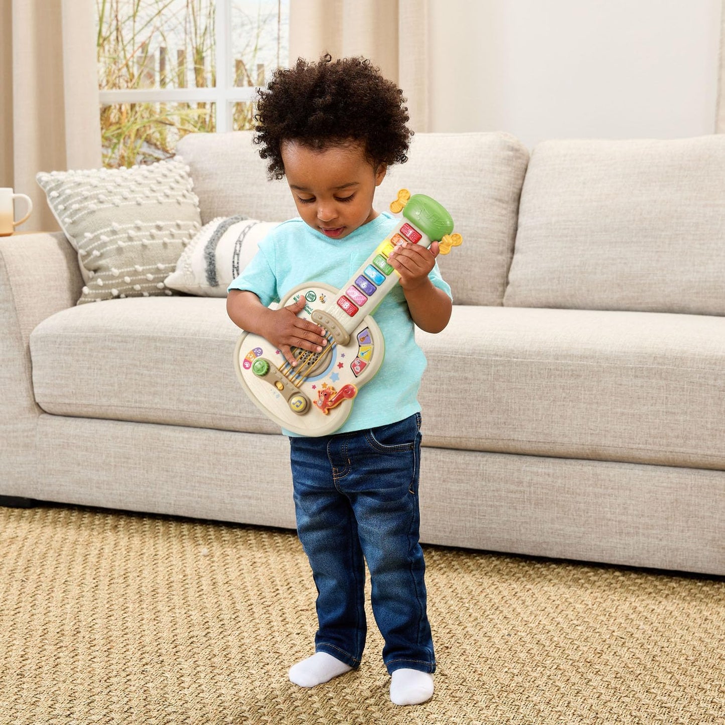 LeapFrog Strum and Count Wooden Guitar, Musical Toddler Toy