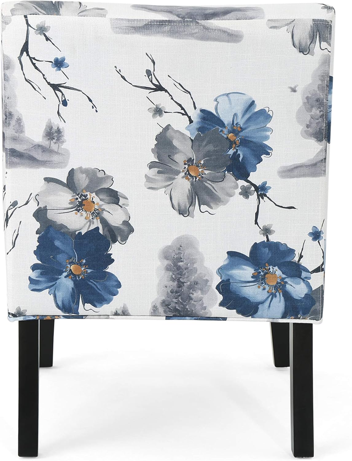 Christopher Knight Home Kendal Traditional Fabric Accent Chair, Print, Matte Black, 22.5D x 29.5W x 32H in