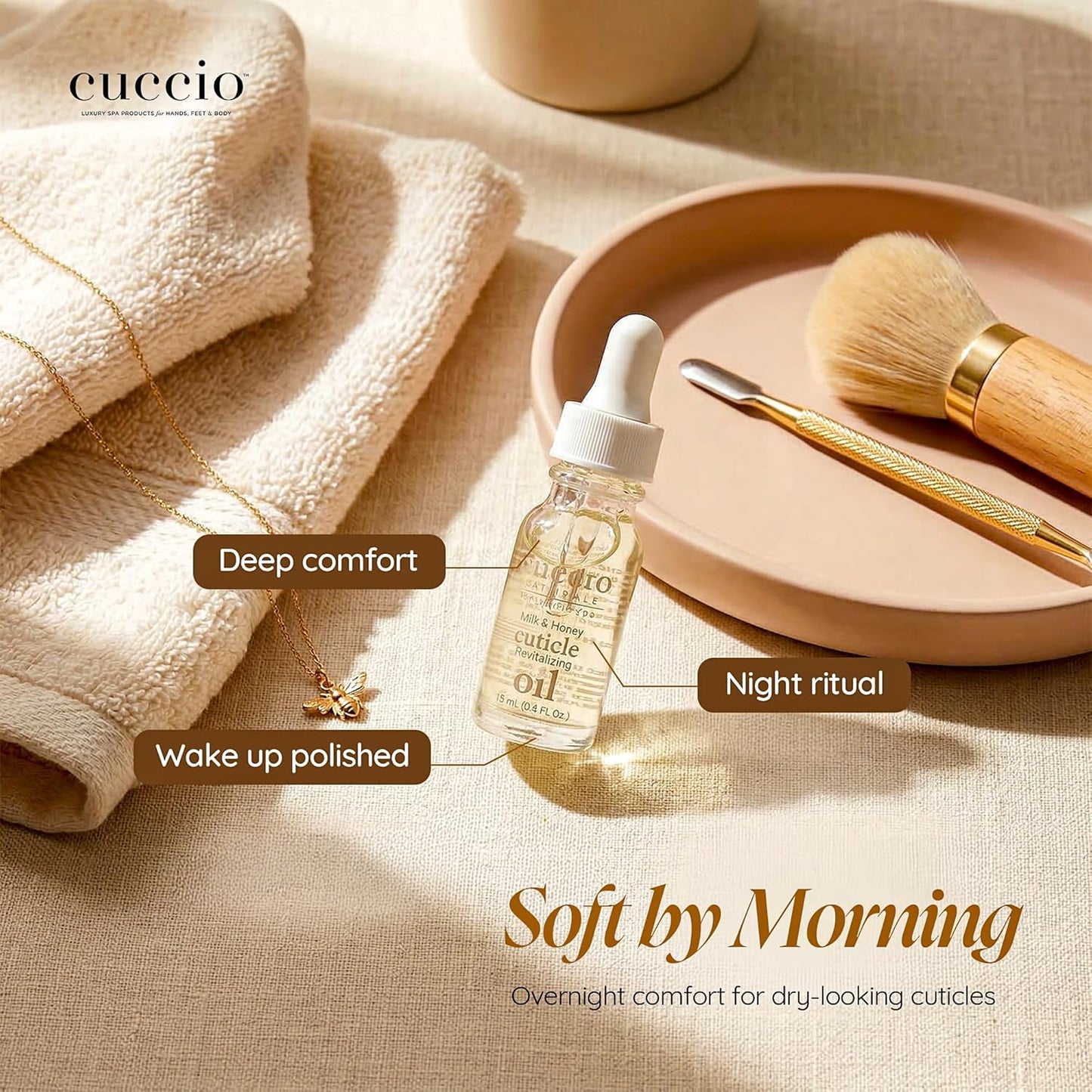 Cuccio Naturale Revitalizing Cuticle Oil - Hydrating Oil For Repaired Cuticles Overnight - Remedy For Damaged Skin And Thin Nails - Paraben/Cruelty-Free Formula - Milk And Honey - 0.5 Oz