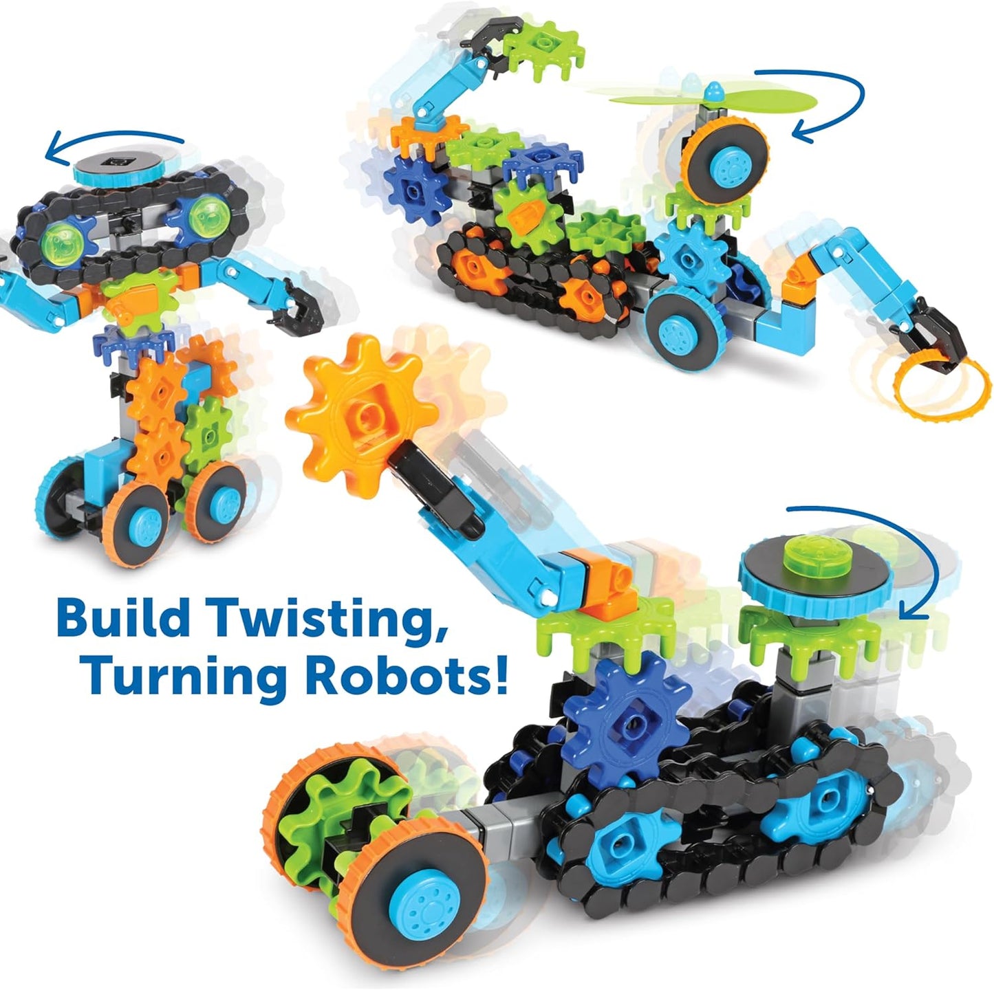 Learning Resources Gears Gears Gears Robots In Motion - Building Toys, STEM Activities, Fine Motor Skills, Toddler Construction Explorer Kit, Kindergarten Science, Boys and Girls Gifts