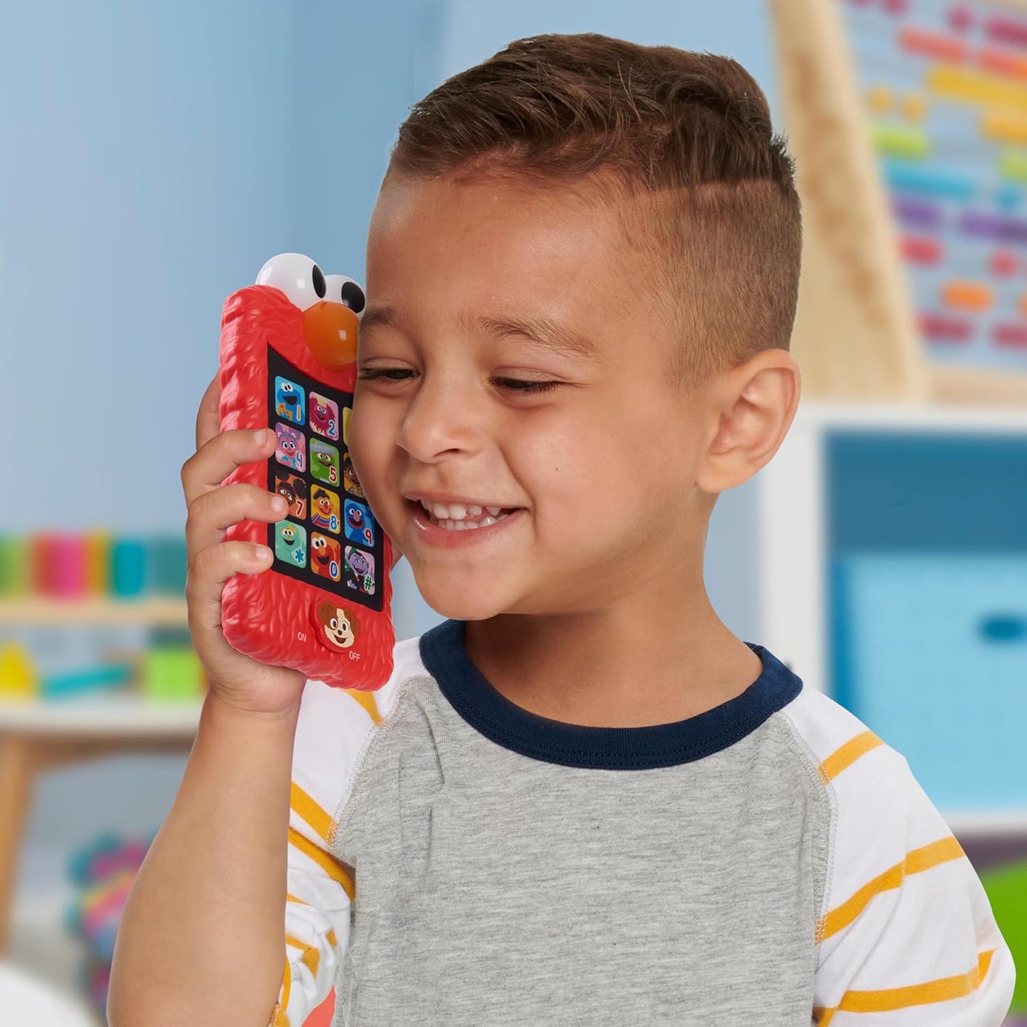 Sesame Street Learn with Elmo Pretend Play Phone, Learning and Education, Kids Toys for Ages 2 Up by Just Play