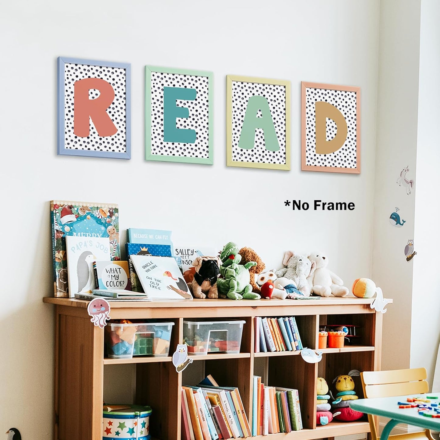 AEHIE Boho Reading Corner Posters Wall Decor, Neutral Read Classroom Poster Prints for Elementary School Kids Room Nursery, Read Reading Themed Library Decorations Wall Art Unframed 4pcs 12x16 Inches