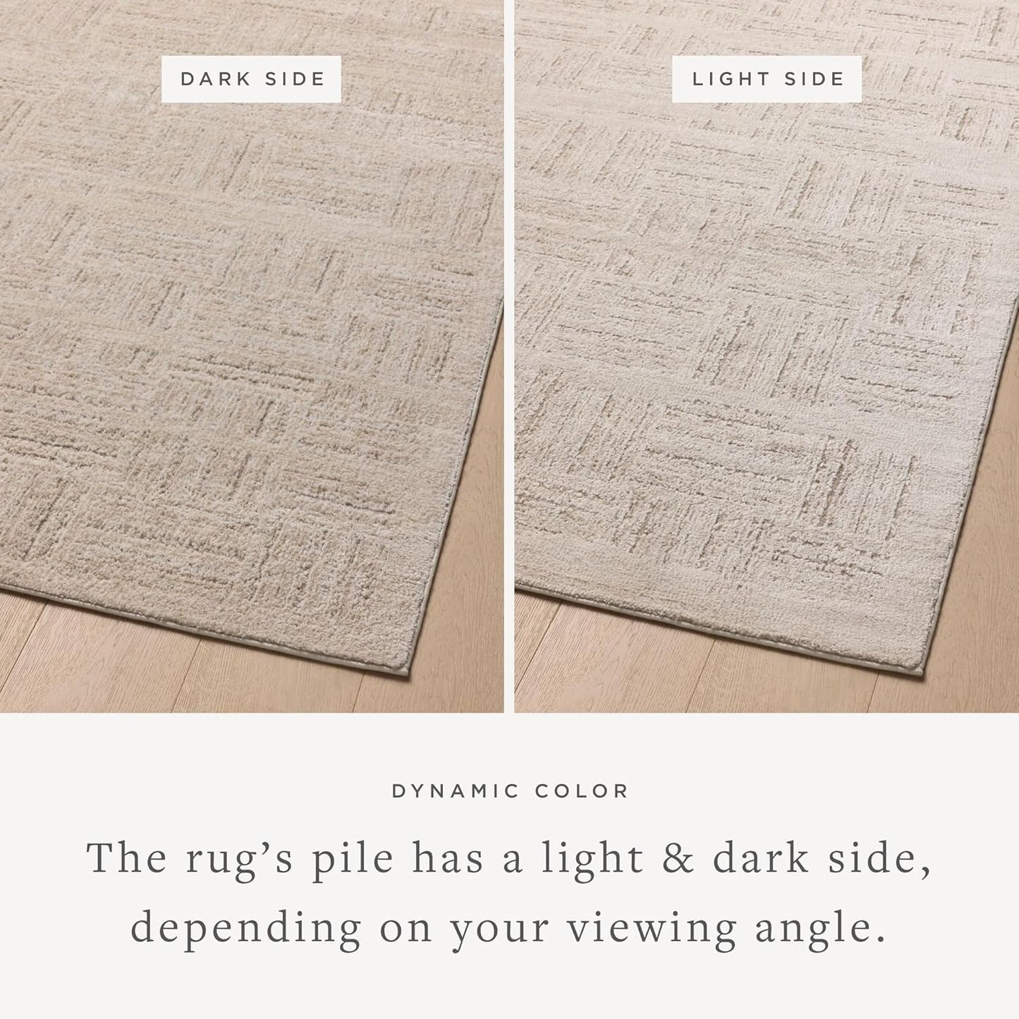 Loloi Amber Lewis Monty Collection MOT-01 Ivory/Taupe 4'-0" x 6'-0", .50" Pile Height, Accent Rug