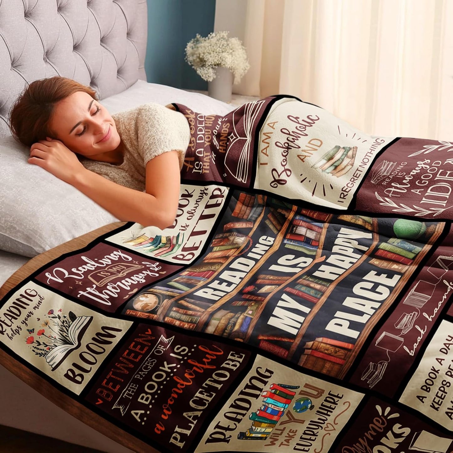 Christmas Gifts,Book Lover Gifts for Women,Gifts for Book Lovers Women,Gifts for Reading Lover Bookish,Best Bookworm Gifts on Birthday Christmas,Gifts for Readers Blanket 50" x 60"