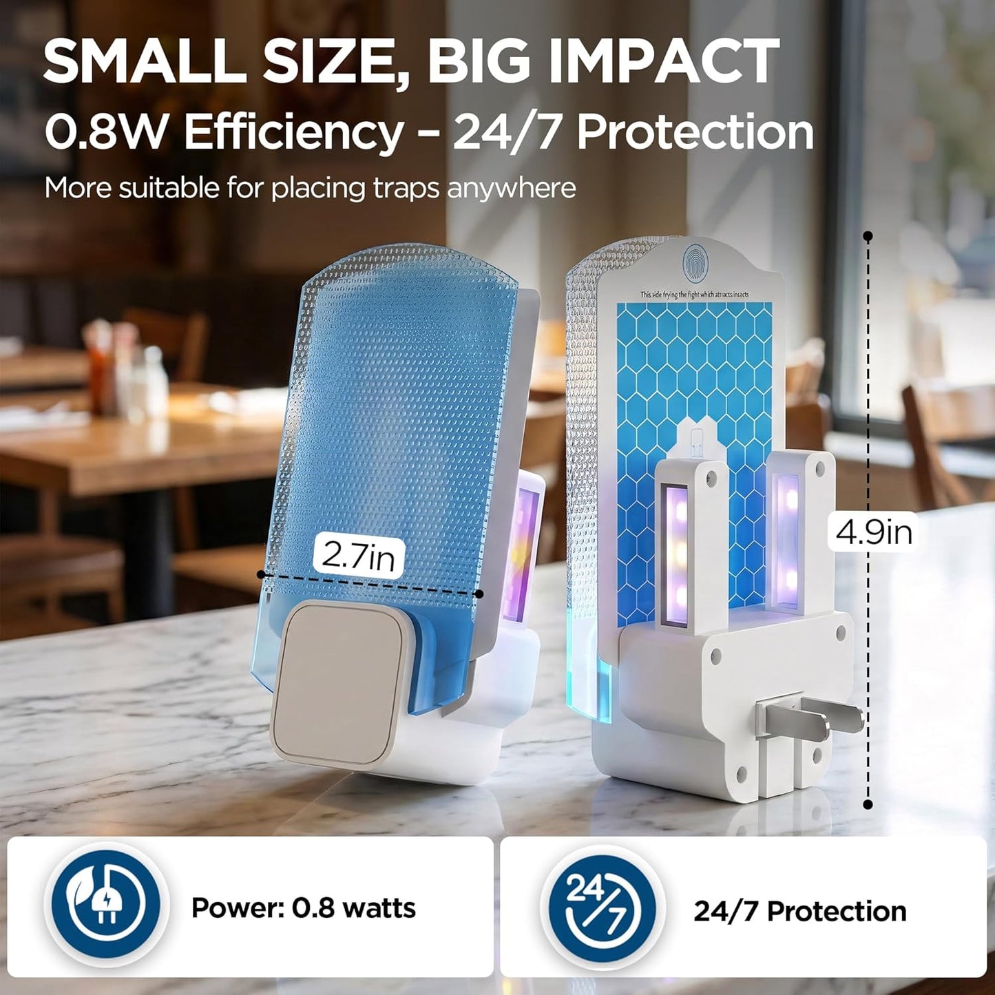 2 Flying Insect Traps+10 Refill Cartridges, 2026 2nd Gen, Fruit Fly Trap Indoor, Gnat Killer Plug-in, Multi-Spectrum LED Flying Insect Trap, No-Mess Bug Zapper, 7*24hrs Pest Control, Plant & Pet Safe