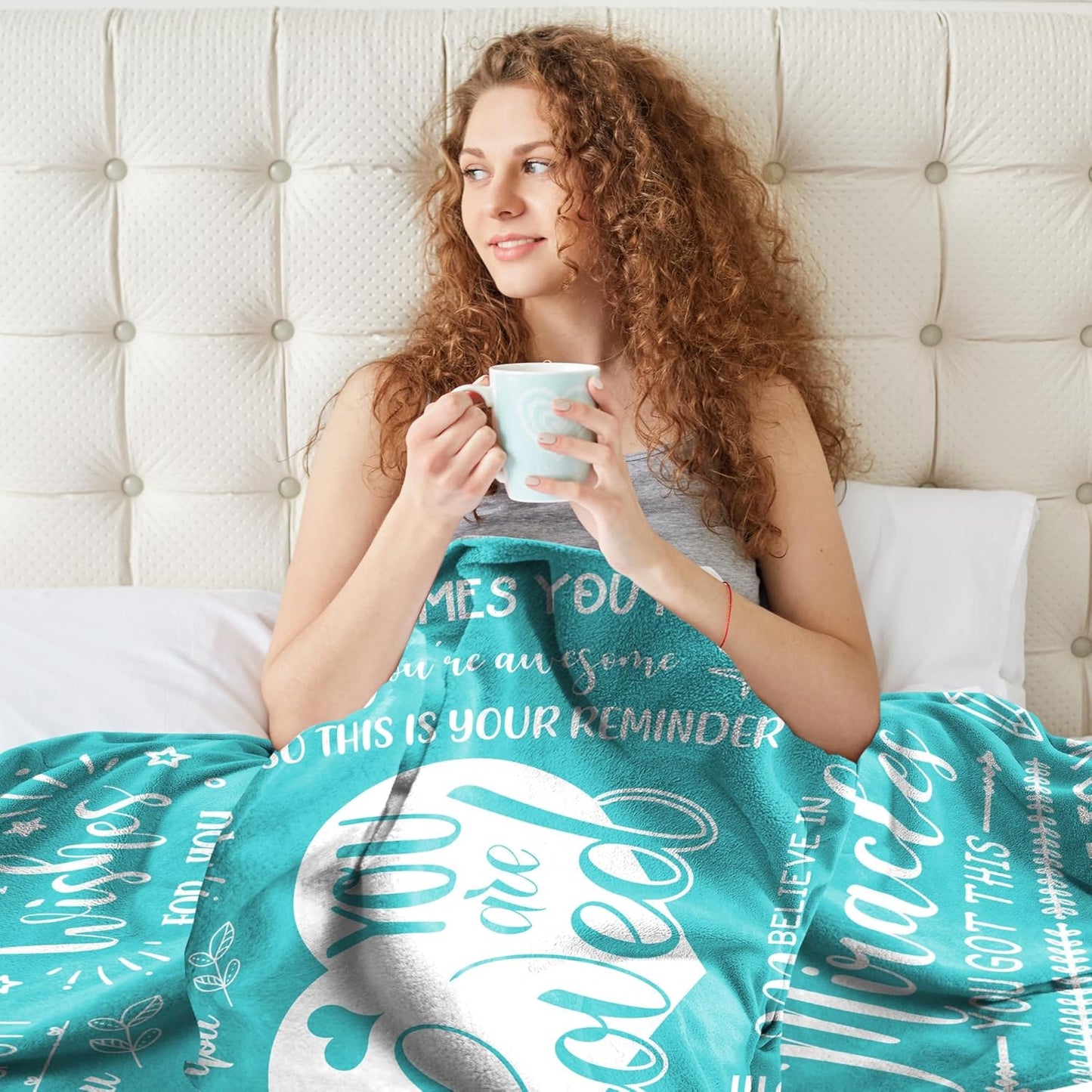 Get Well Gifts for Women After Surgery, Breast Cancer Gifts for Woman, Thinking of You Gifts for Women, Feel Better Gifts for Woman Green Throw Blanket 60"x50"