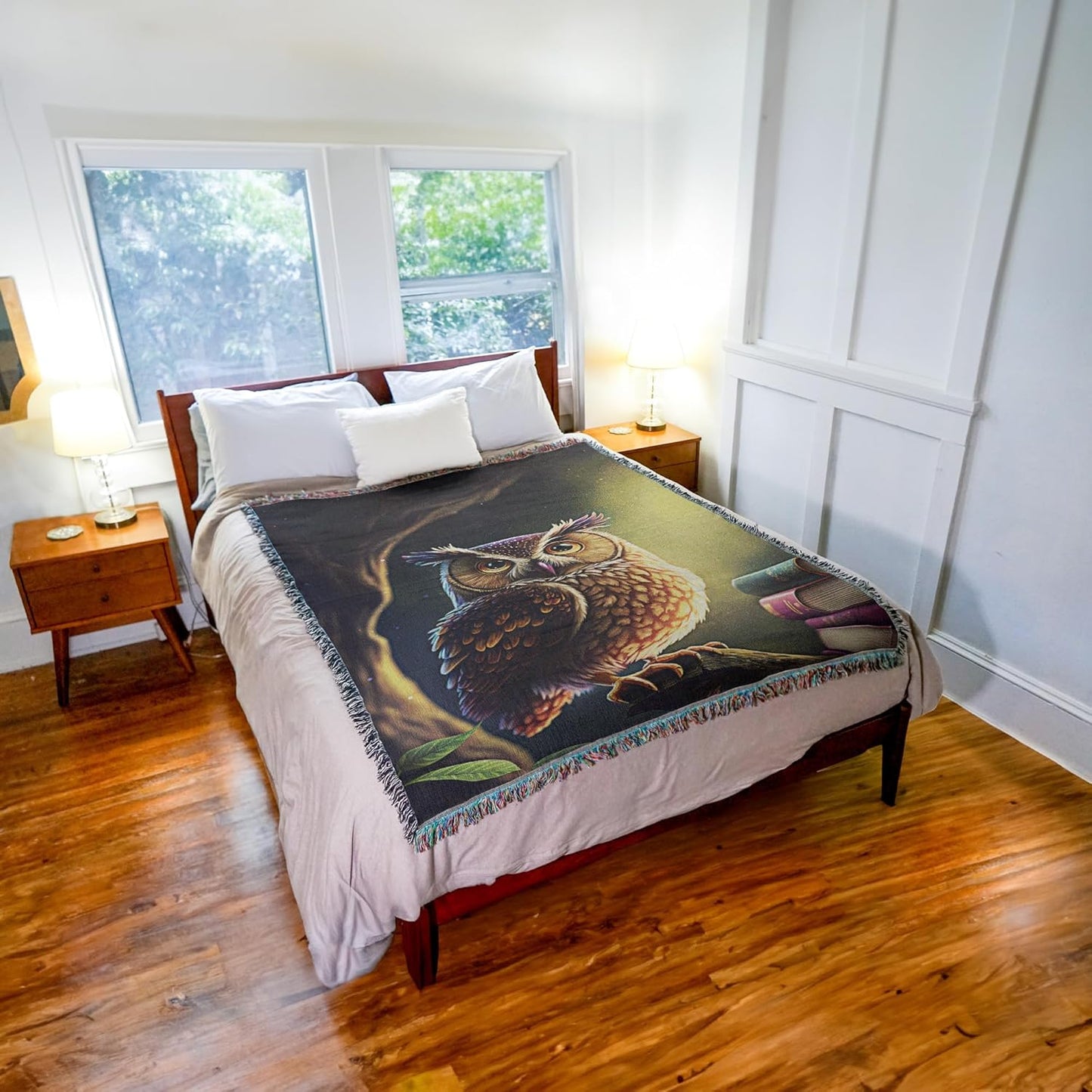 Pure Country Weavers Wisdom of Reading Time by Auclair Studio - Gift Tapestry Throw Blanket Woven from Cotton - Made in The USA (72x54)