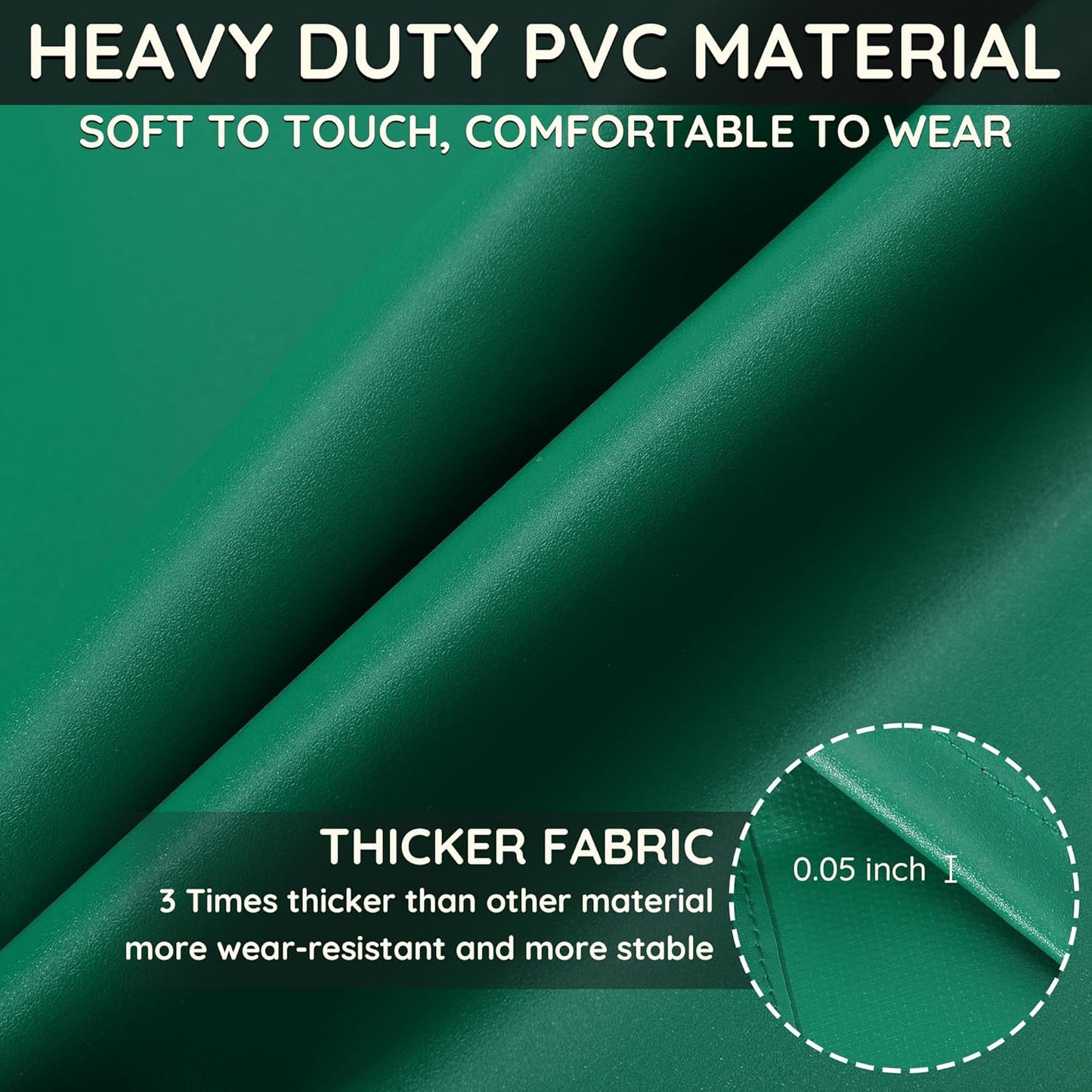 Thicker Rubber Apron, Extra Long Adjustable Apron, Heavy Duty Oil&Chemical Resistant Waterproof Work Aprons