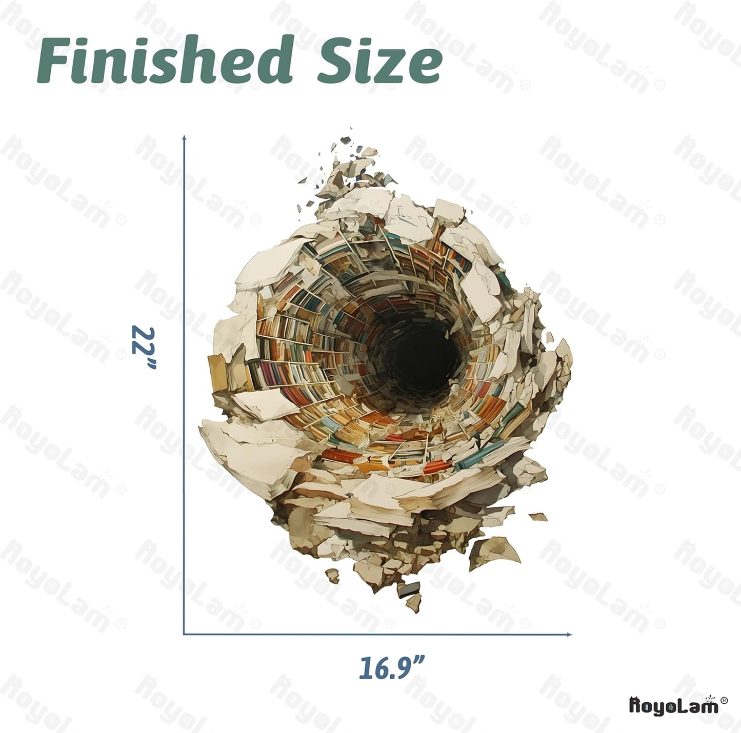 3D Magic Book Hole Wall Decals Removable Vinyl Cracked Wall Art Peel and Stick Decor for Nursery Living Room and Kids Playroom Fantasy Theme Stickers