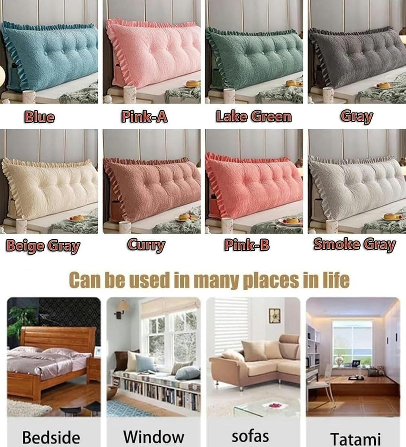 Triangular Reading Pillow/Long Headboard Pillow Cushion Wedge Reading Bed Pillow Triangular Headboard Backrest Fleece Positioning Support Cushion for Dormitory Sofa Bed