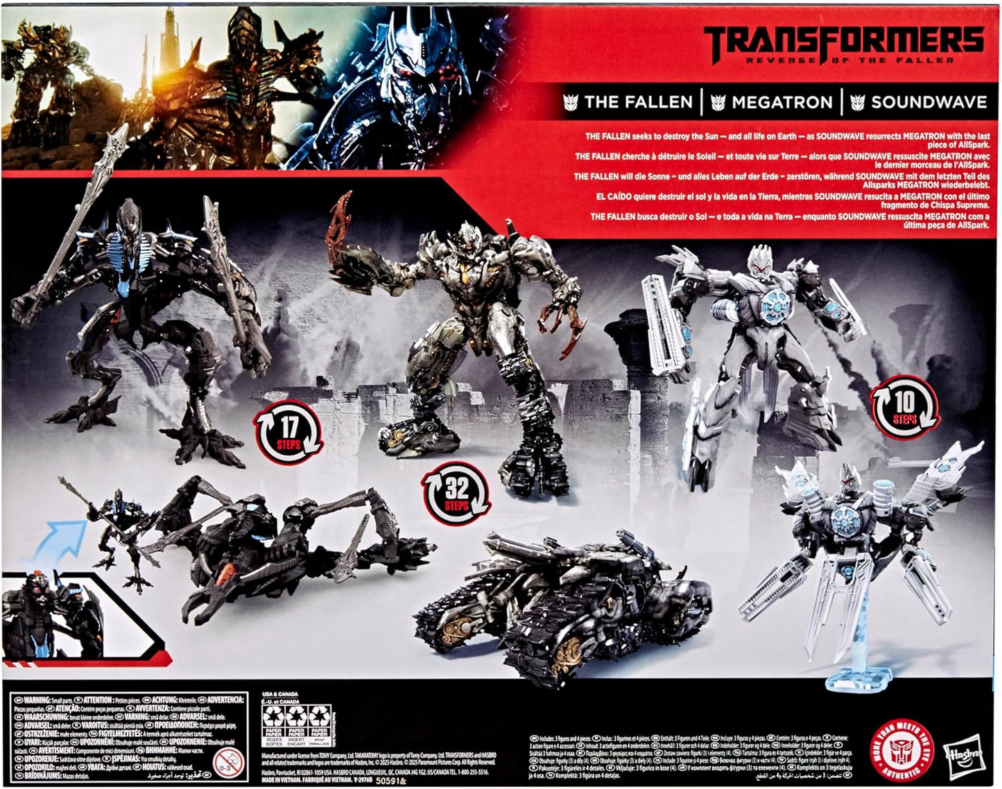 Transformers Studio Series Revenge of The Fallen, Converting Action Figure 3-Pack, Robot Toys, Ages 8+ (Amazon Exclusive)