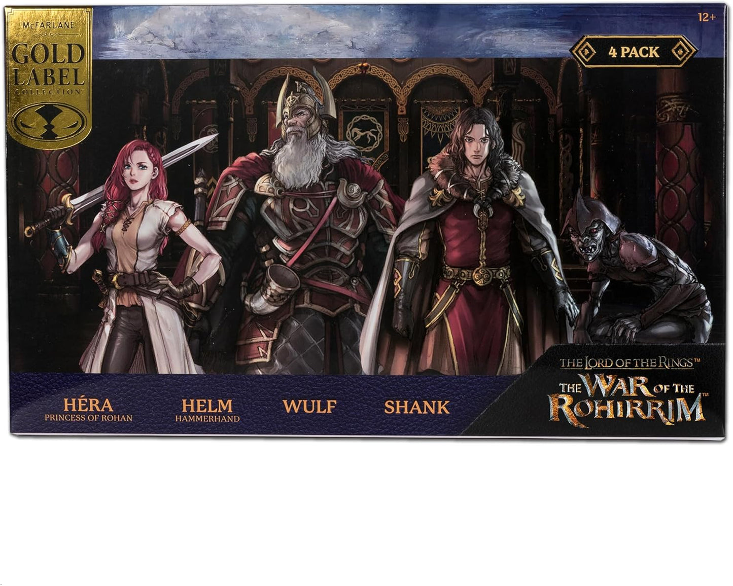 McFarlane Toys - The Lord of Rings: The War of The Rohirrim 4in Action Figure Gold Label 4 Pack
