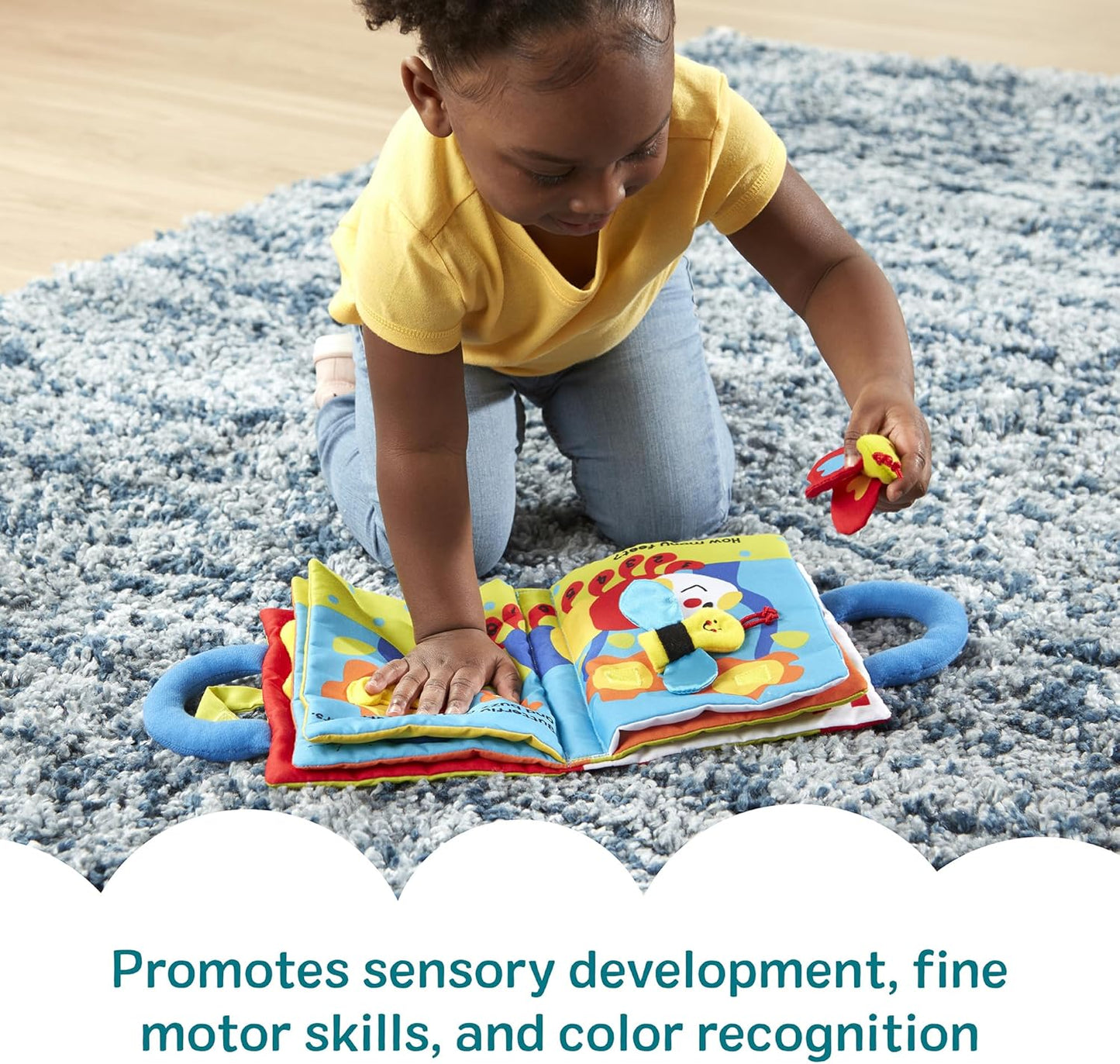 Melissa & Doug K’s Kids My First Activity Book 8-Page Soft Book for Babies and Toddlers Early Learning Developmental Plush Soft Activity for Babies and Toddlers