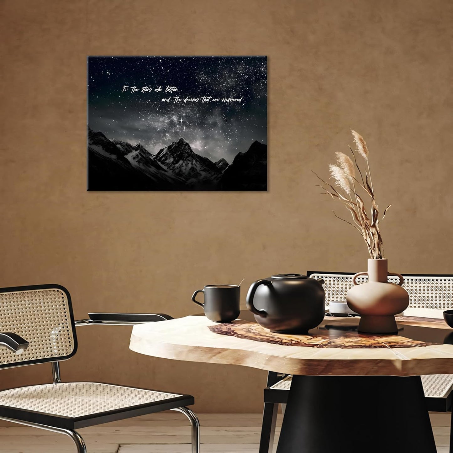 Framed Fantasy Books Canvas Wall art To The Stars Who Listen Merchandise Room Wall Decor Prints For Bookish Gifts, City Of Starlight Poster For Library Can Be Hung Directly 16x24in