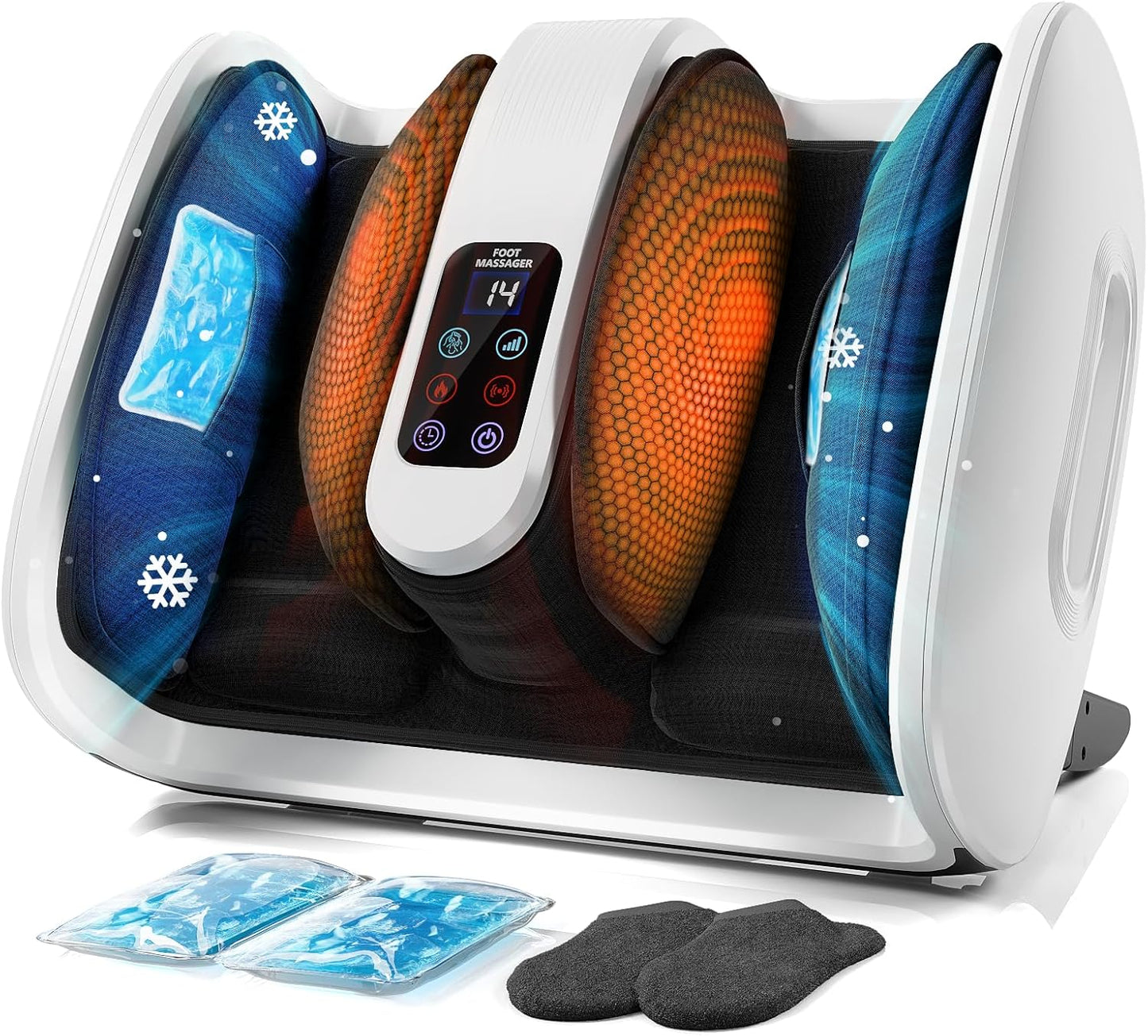 SUMELL Foot Massager with Heat & Ice Therapy, Shiatsu Foot Massager with Compression, Deep Kneading for Plantar Fasciitis, Neuropathy, Circulation, Pain Relief, Father's Day Gift