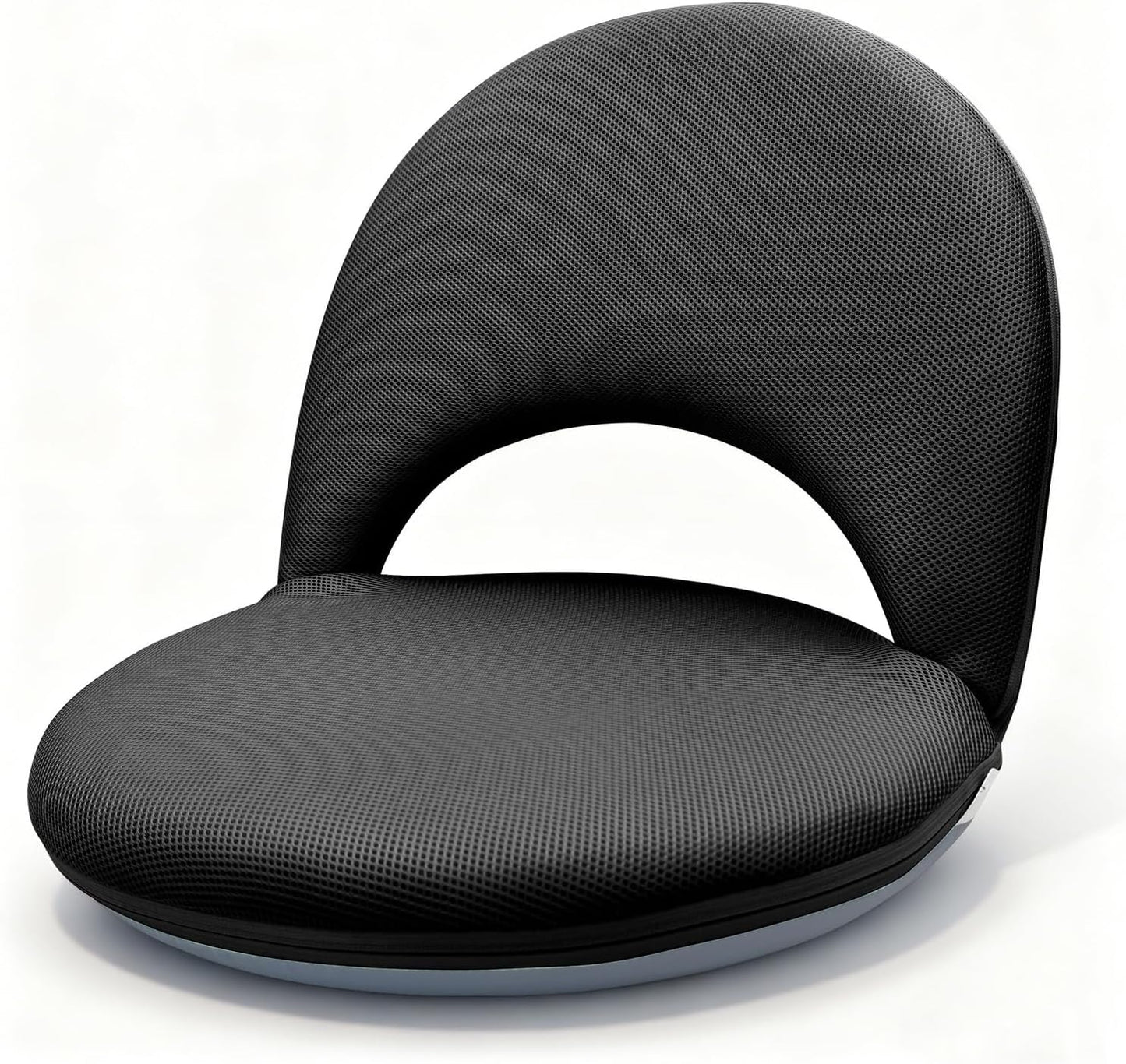 Floor Chair Floor Cushion Folding Padded Gaming Chair Adjustable 5-Position Floor Seat with Back Support for Kids Adult Great for Gaming Reading Meditating (Black)