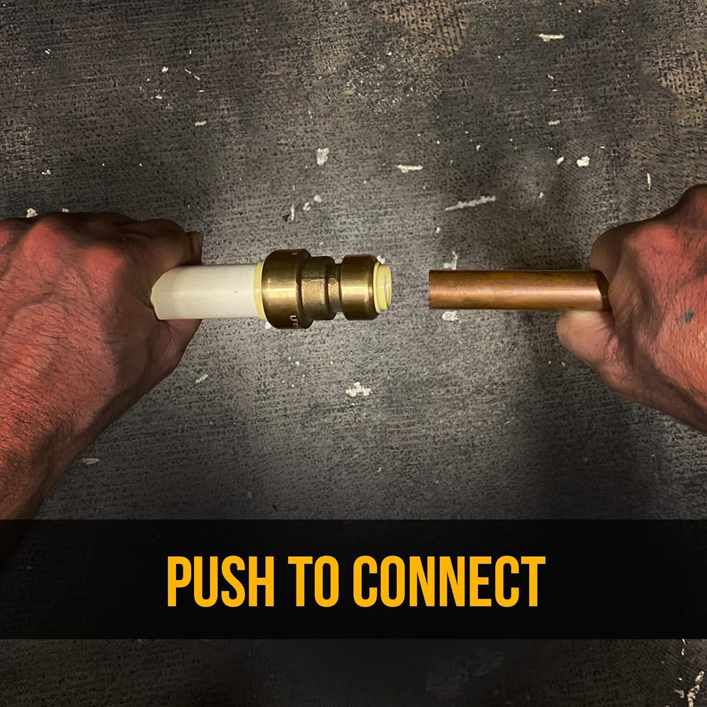 [10-Pack] PROCURU 1/2-Inch PushFit Coupling, Push-to-Connect Brass Plumbing Fitting for Copper, PEX, CPVC, PE-RT Pipe, LF Certified Safe (8X1012-10P)