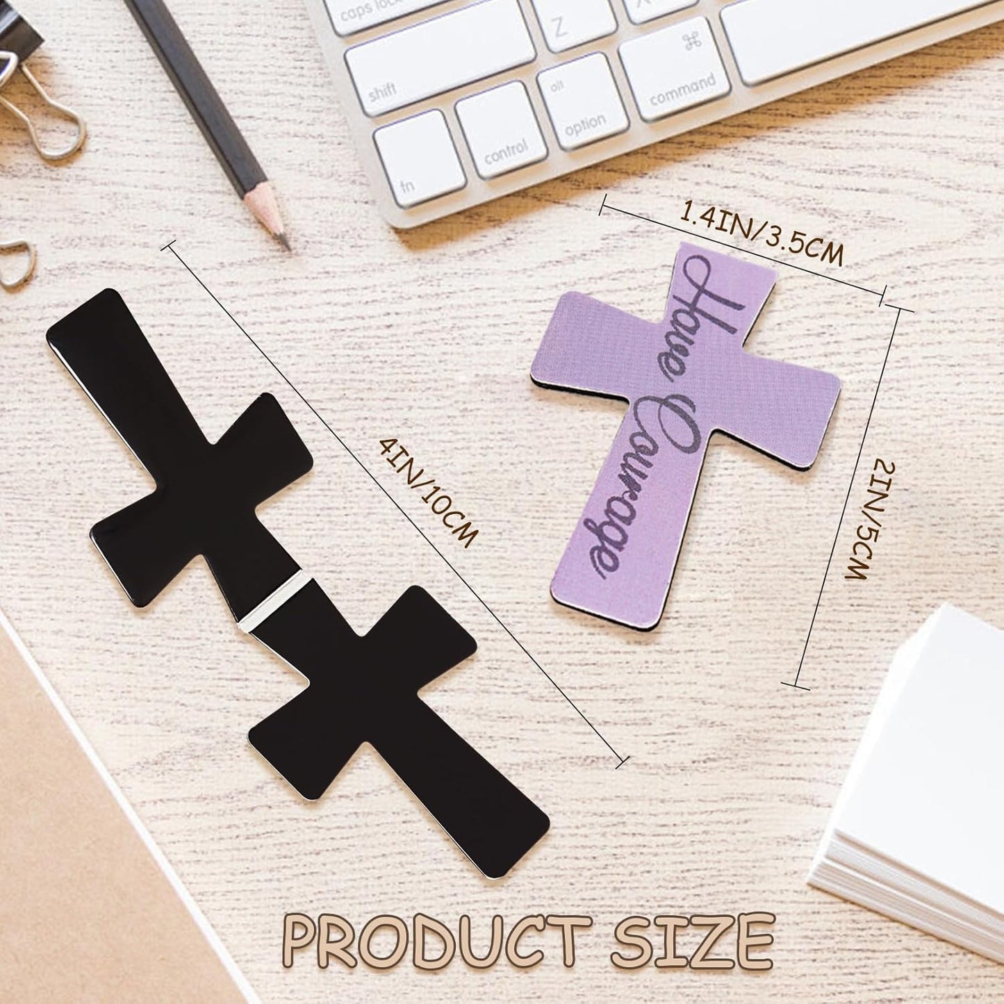 48 Pieces Magnetic Christian Religious Cross Bookmark Bible Verses Book Marks Magnet Inspirational Scripture Book Markers Page Clips Gifts for Women Student School Reading Party Favor,12 Styles